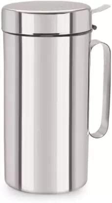 VISAXMI 1000ml Stainless Steel Oil Dispenser with Nozzle - Leakproof Cooking Oil Container with Pour Spout - Perfect for Kitchen, Restaurant & Home Use - Durable Oil Holder for Olive, Canola & Vegetable Oils (1 Pack)