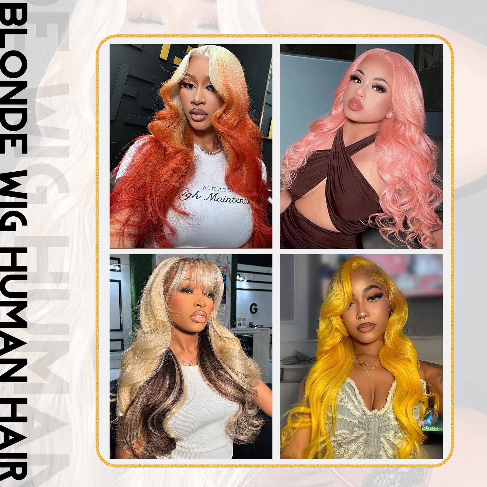 28 Inch 613 Blonde Lace Front Wig - 13x6 HD Lace Human Hair Wig with Pre-Plucked Hairline & 200% Body Wave Density - Perfect for Daily Wear, Cosplay, and Special Occasions