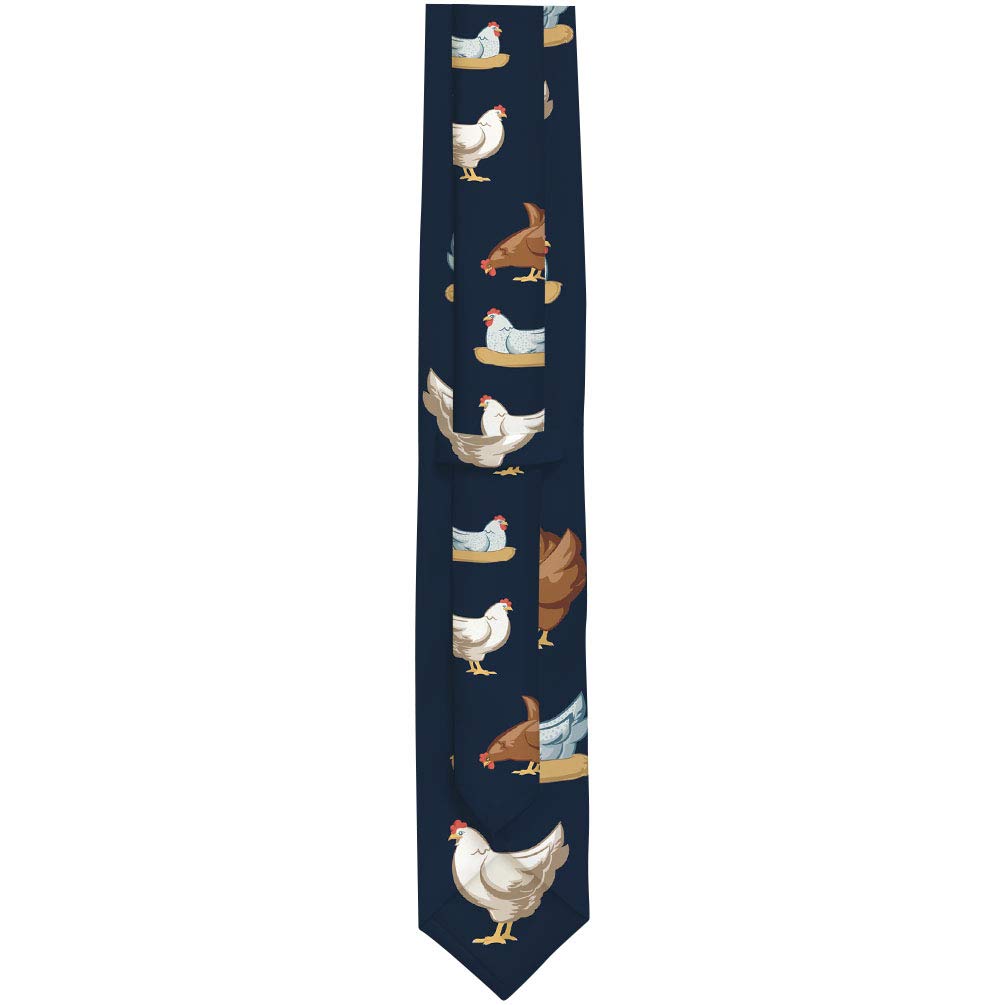 Funny Chicken Necktie for Men - Unique Gift for Chicken Owners & Poultry Lovers - Novelty Chicken Themed Tie for Farmers & Pet Chicken Enthusiasts - Perfect for Farm Parties, Chicken Shows & Country Weddings