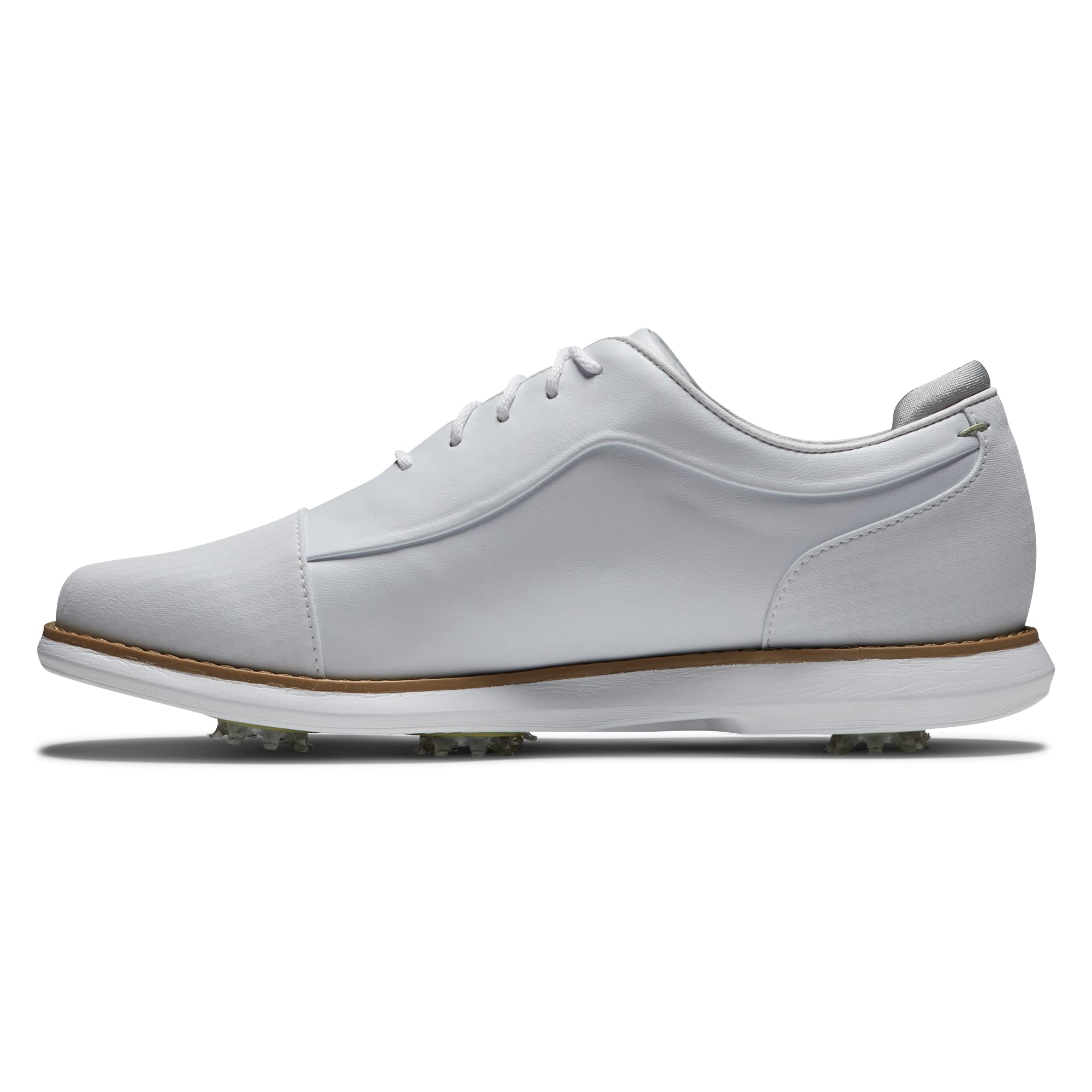 FootJoy Women's Traditions Golf Shoes - White/White Cap Toe, Size 6.5 - Comfortable & Stylish Previous Season Style for Women Golfers - Perfect for Golf Courses & Casual Wear