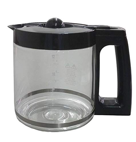 Hamilton Beach 12 Cup Coffee Carafe Replacement Glass Pot for 49980Z Coffeemaker - Durable & Shatter-Resistant for Home, Office, or Restaurant Use