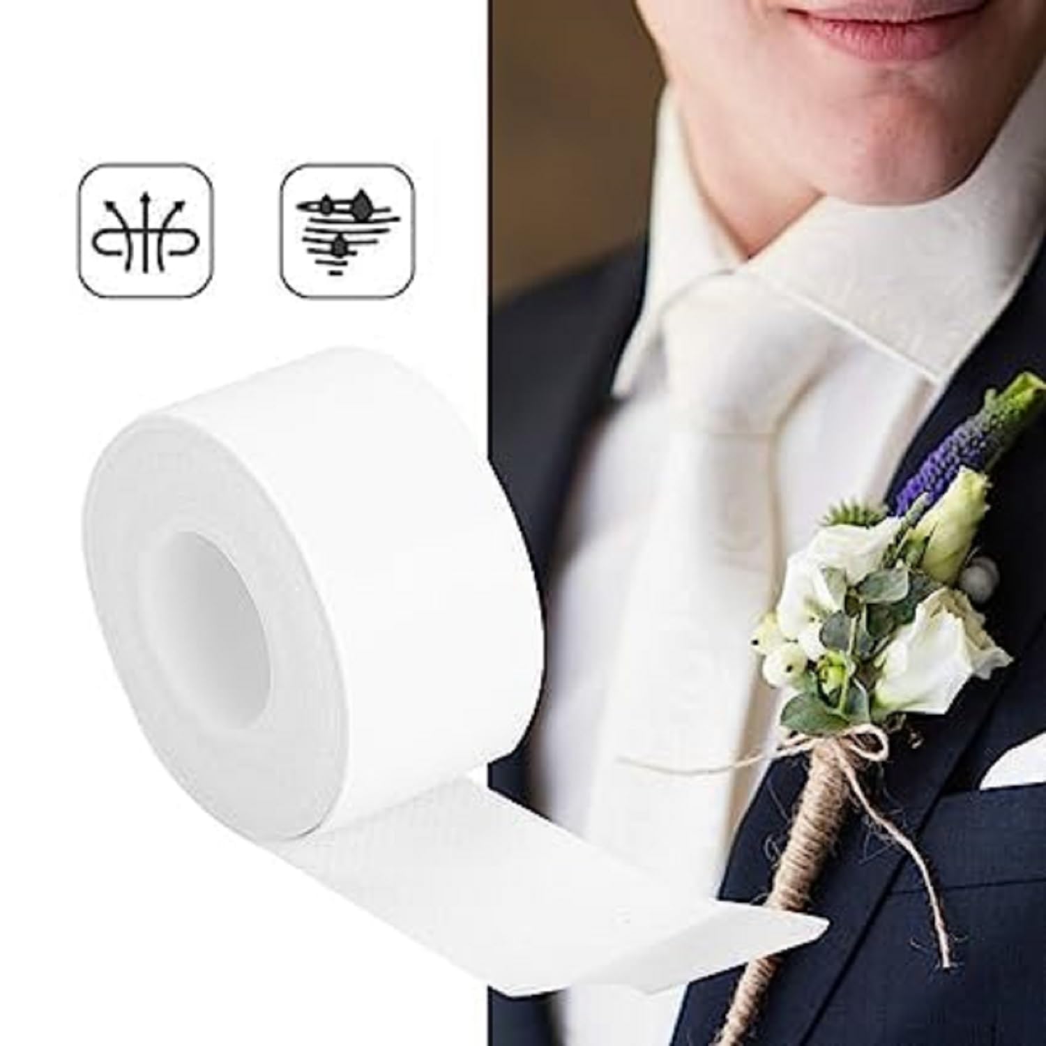 KIRIADA 2-Pack Disposable Collar Protectors - Sweat Absorbing Neck Pads, Anti-Perspirant Stickers for Men & Women, Self-Adhesive Invisible Hat Liners - Perfect for Work, Sports & Outdoor Activities to Prevent Sweat Stains on Shirts