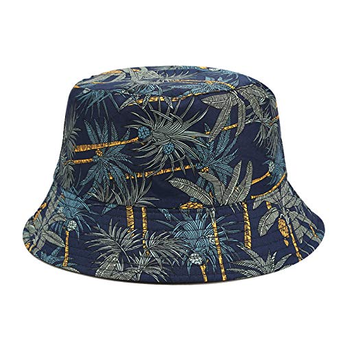 Stylish Packable Bucket Hats for Women & Men - UV Protection Summer Beach Hats with Hawaiian Patterns for Outdoor Activities, Travel, and Sun Safety