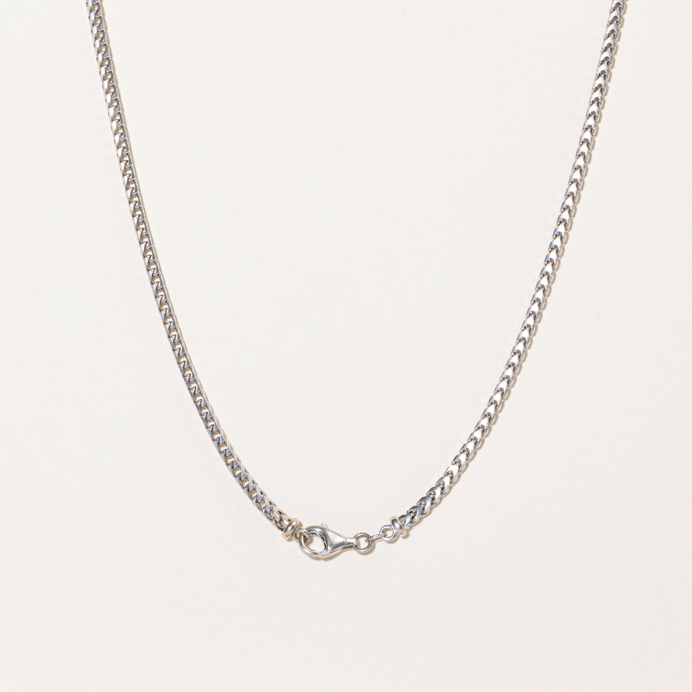 14K White Gold Barleycorn Chain Necklace - 22 Inch Dainty & Elegant Jewelry for Women - Perfect for Everyday Wear, Date Nights & Special Occasions
