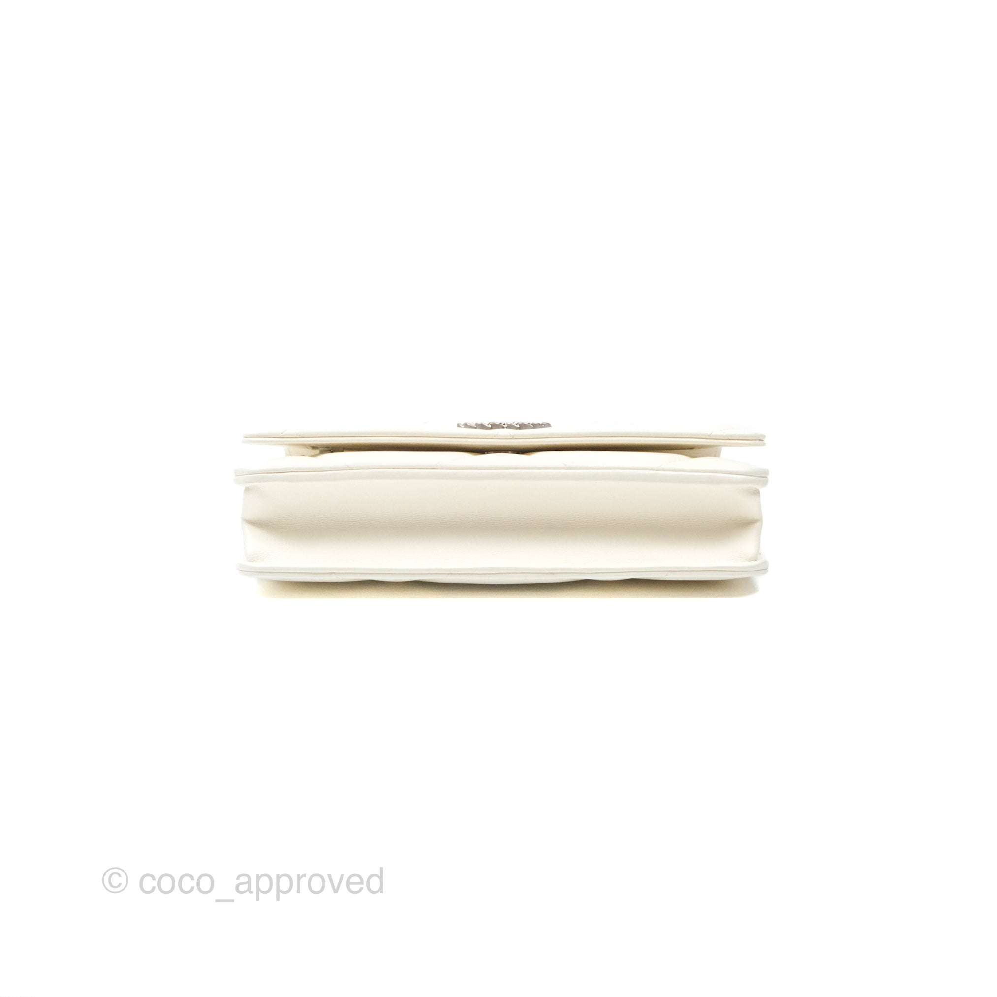 Chanel 19 Wallet on Chain WOC Crossbody Bag - White Leather with Mixed Gold & Silver Hardware | Perfect for Evening Out, Date Night & Special Occasions
