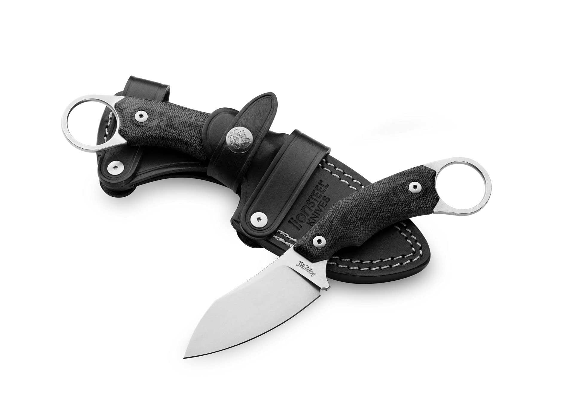 LionSTEEL H1 Karambit Fixed Blade Knife - EDC, Hunting, Hiking & Outdoor Survival Tool - Tactical Camping, Bushcraft & Self Defense Utility Knife