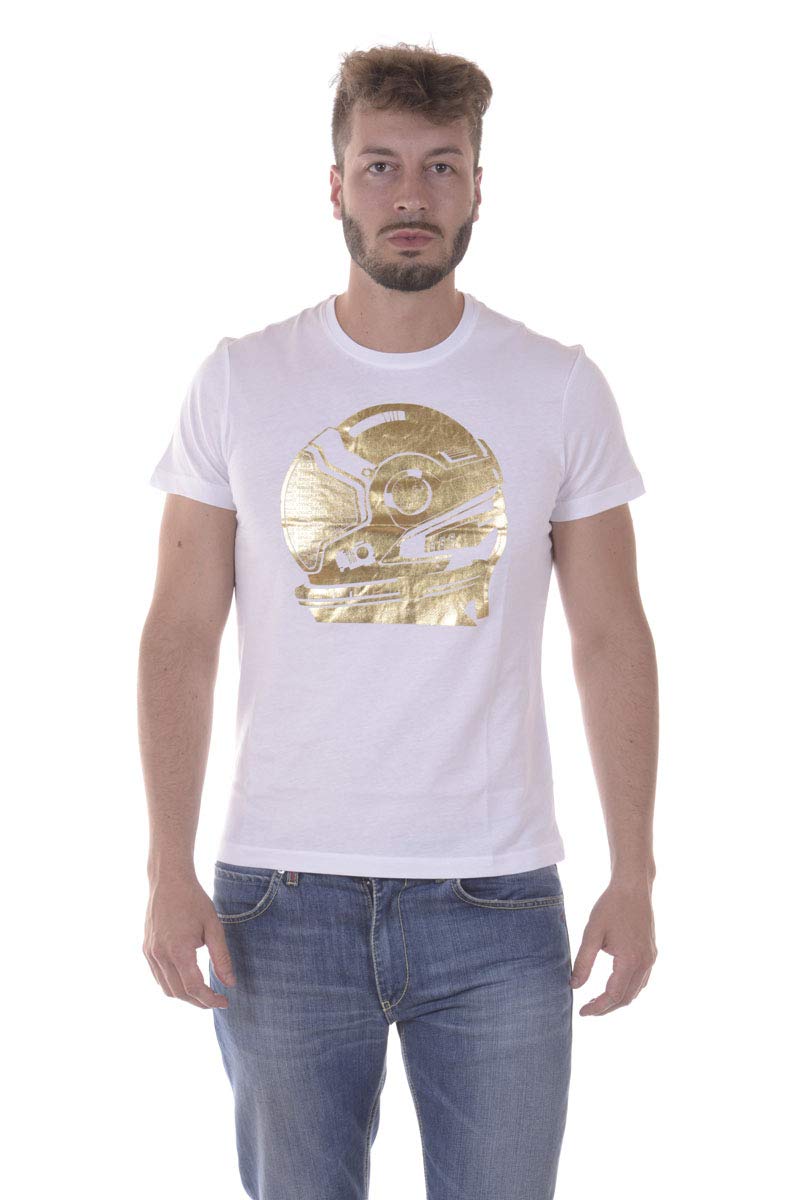 Versace Jeans Men's Cotton T-Shirt - Classic Fit Casual Short Sleeve Tee for Everyday Wear | Perfect for Streetwear, Lounge & Outings