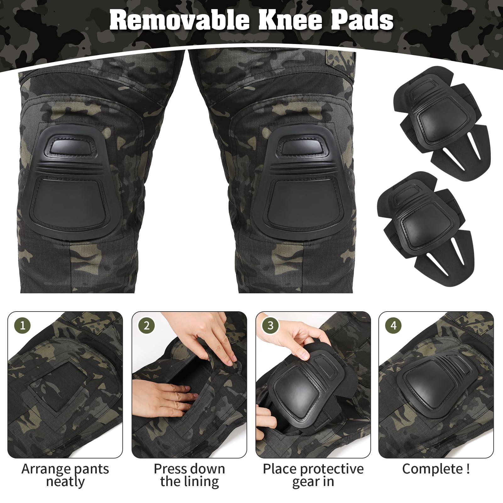 G3 Combat Pants for Men - Military Tactical Camouflage Pants with Multi-Pocket Design | Rip-Stop Fabric for Hunting, Hiking & Paintball | Outdoor Adventure & Tactical Operations
