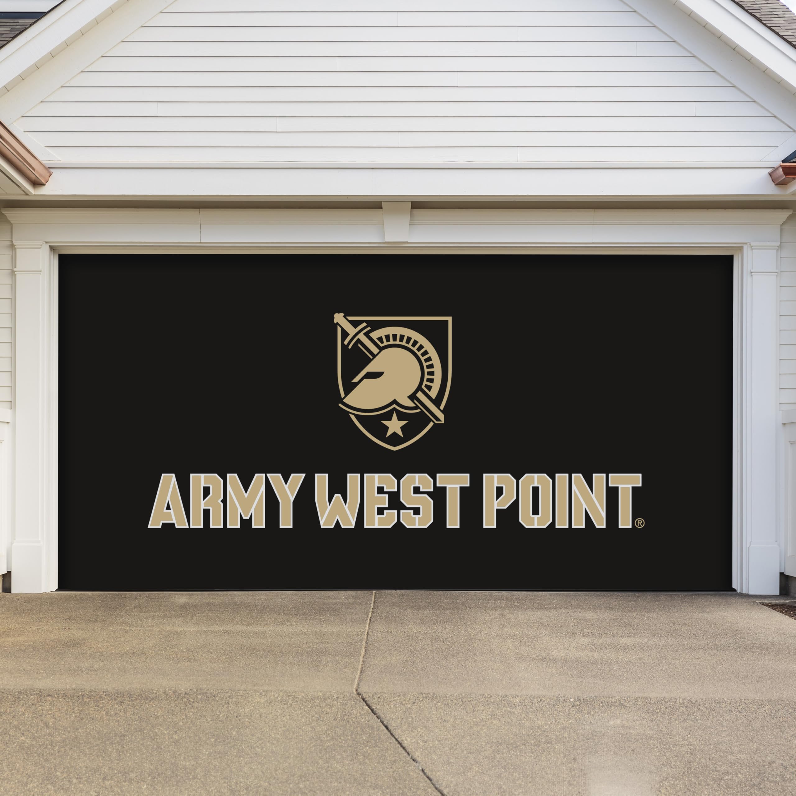 Army Black Knights 7' x 16' NCAA Licensed Polyester Garage Door Banner - Durable College Sports Banner for Tailgating, Game Day Decor & School Spirit - Officially Licensed Team Merchandise