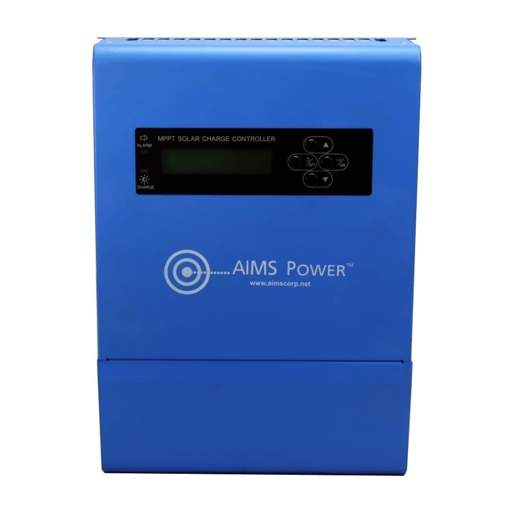 Aims Power SCC40AMPPT 40 Amp MPPT Solar Charge Controller for 12V/24V/36V/48V Solar Systems - 4-Stage Charging, Battery Type Selector, Stackable, Over Temp Protection - Perfect for Off-Grid Homes, RVs, Boats & Solar Power Systems