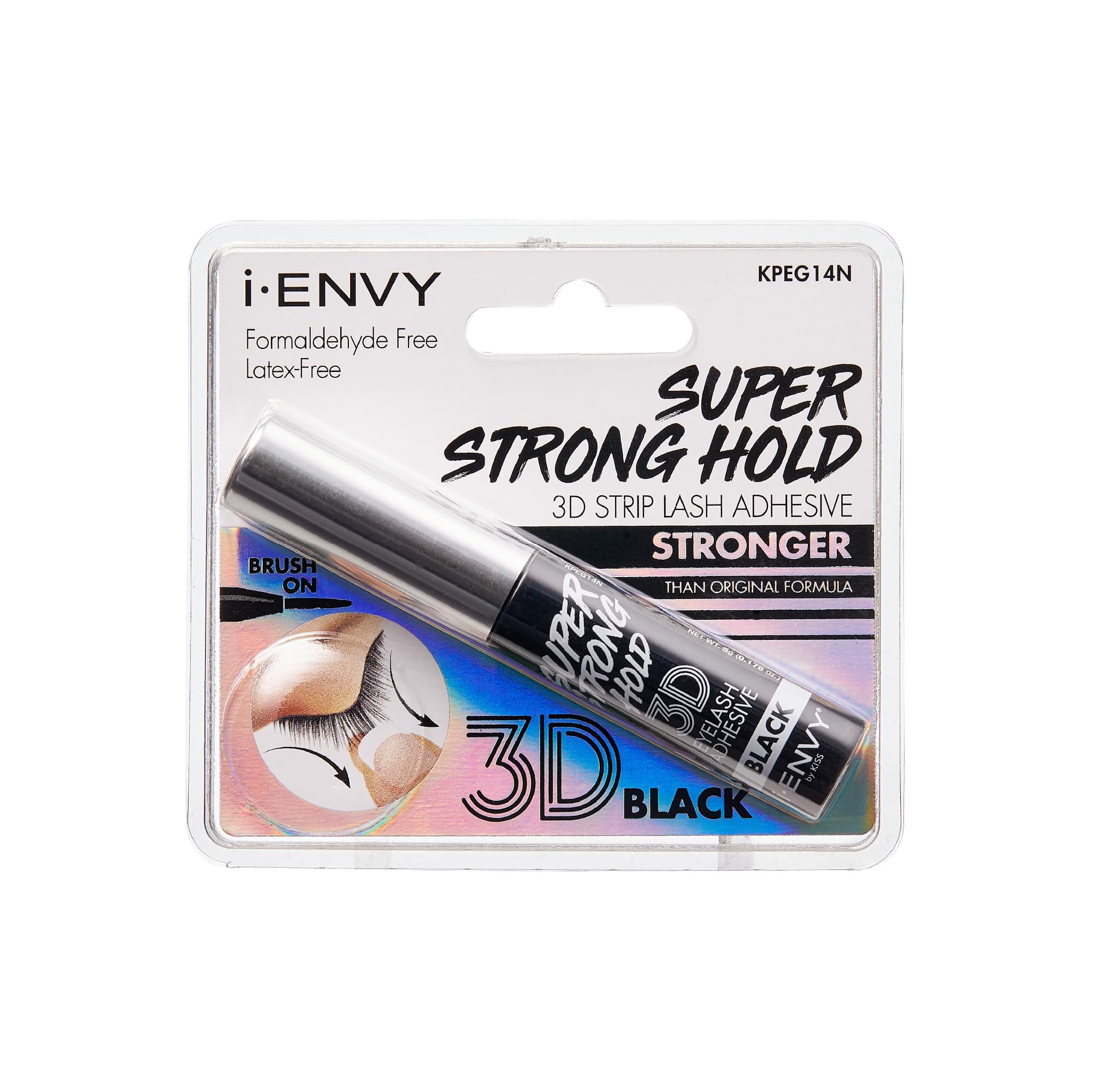 Kiss i-ENVY Super Strong Hold 3D False Eyelash Glue - Black | Waterproof & Long Lasting | Perfect for Special Occasions & Night Out Makeup
