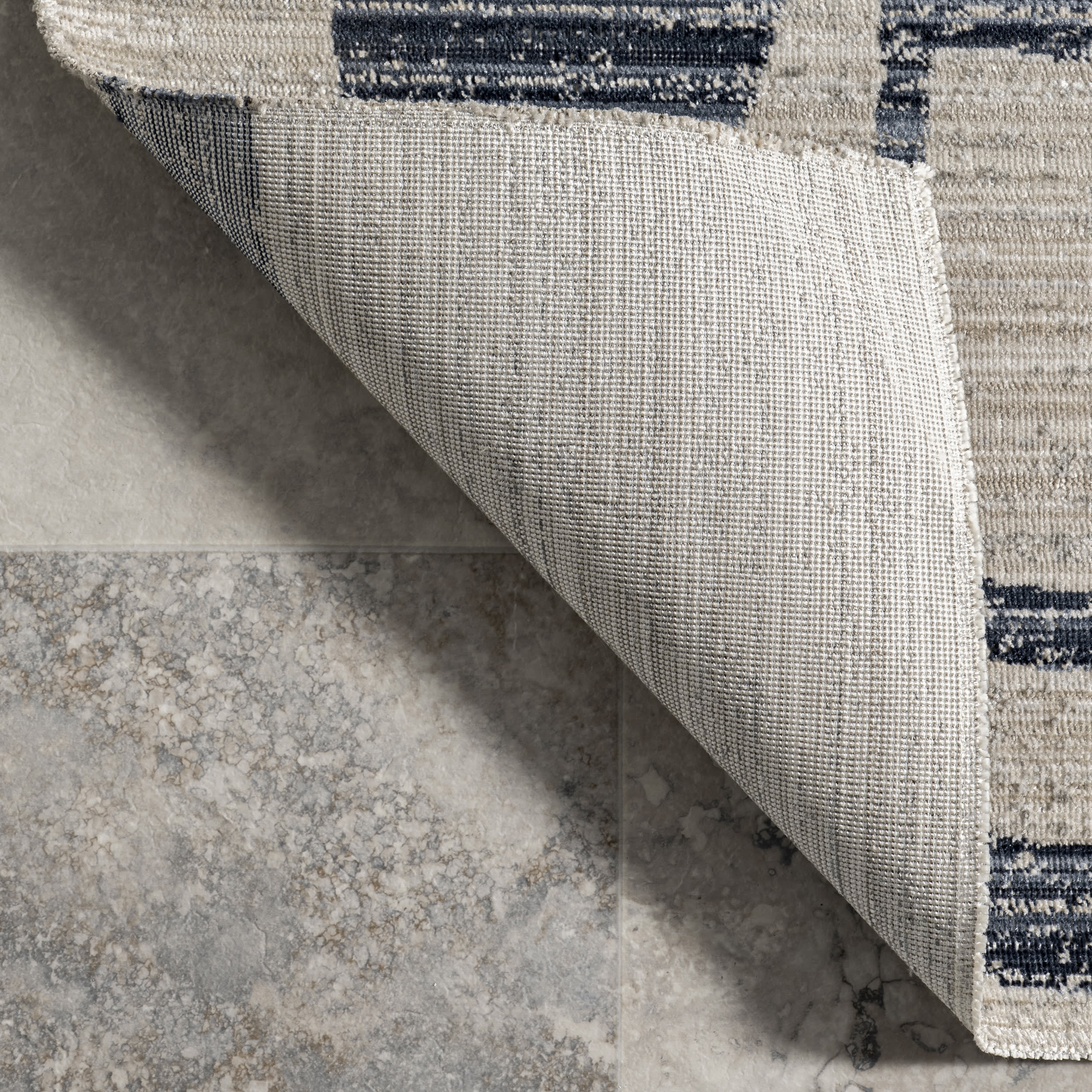 Kinley Modern Washable Indoor/Outdoor Area Rug - Navy Blue Non-Slip Rug for Living Room, Bedroom, Patio & Deck
