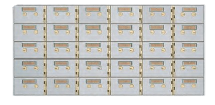 American Vault 515 30 Safe Deposit Boxes - 30 Openings, 3 x 5 Inch Size - Secure Storage for Jewelry, Documents & Valuables - Perfect for Home, Office & Bank Use