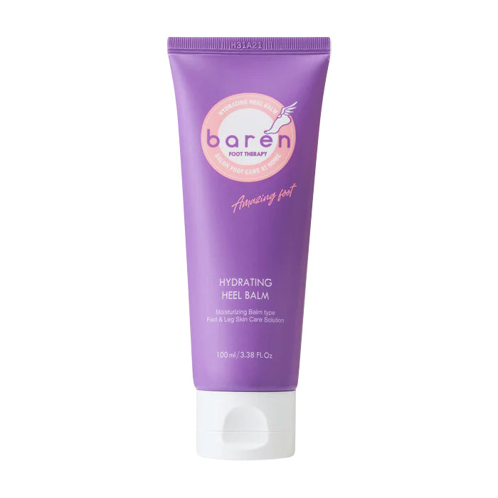 Baren Hydrating Heel Balm 100ml - Intensive Moisturizing Foot Cream for Dry, Cracked Heels - Perfect for Daily Foot Care & Pedicure Routine