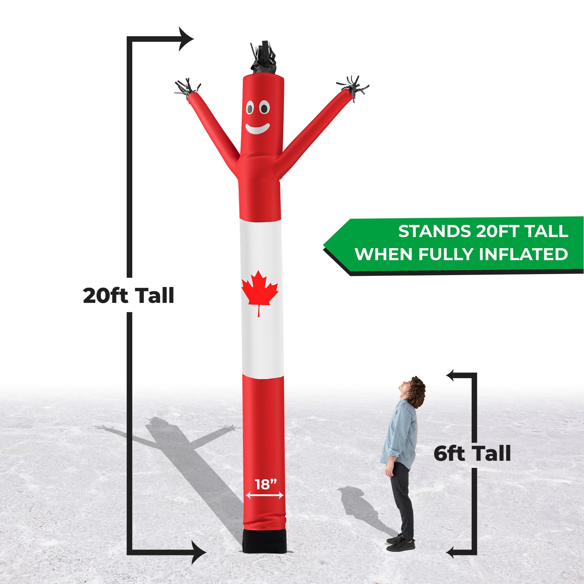 20-Ft American Flag Themed Inflatable Air Dancer Tube Man - Outdoor Advertising & Car Dealership Decoration (Blower Not Included) | Perfect for 4th of July, Grand Openings & Sporting Events