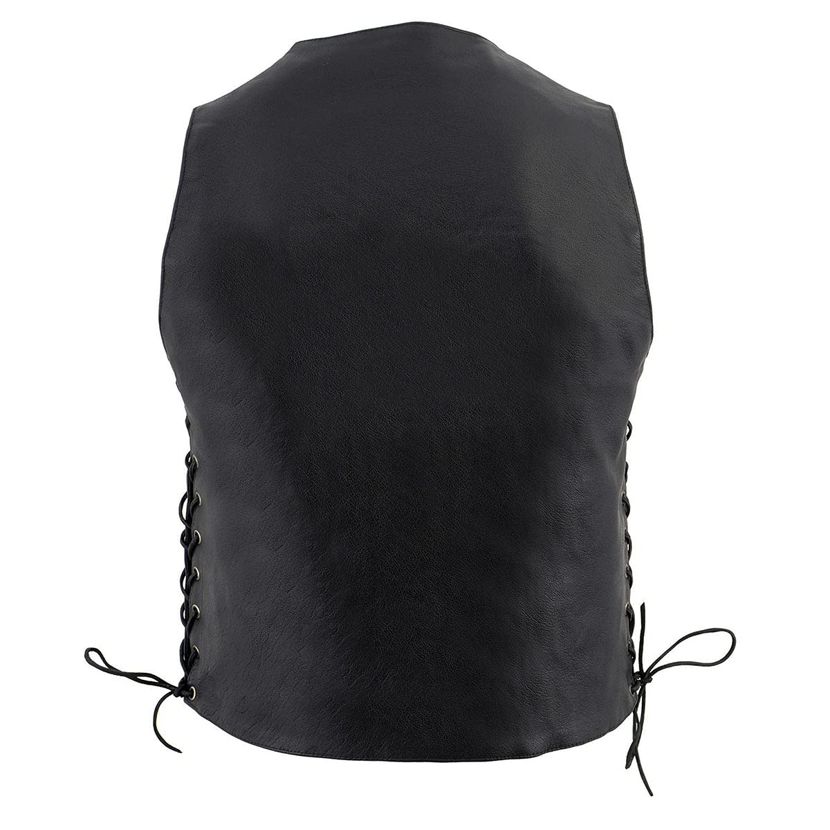 Milwaukee Leather Men's Premium Classic V-Neck Motorcycle Vest - Large | Genuine Leather Rider Jacket for Harley & Cruiser Bikes | Perfect for Biker Clubs & Road Trips