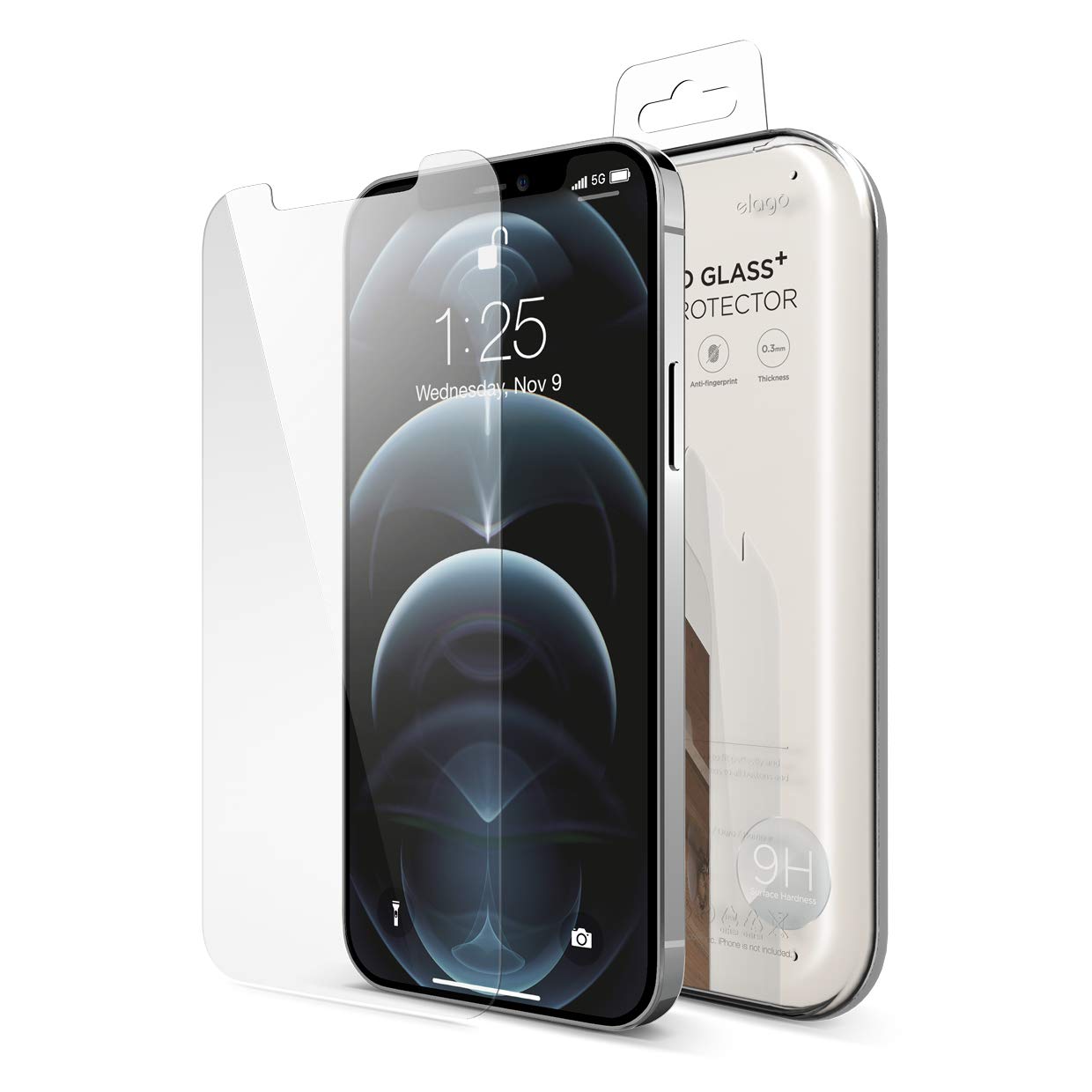 elago Premium 9H Tempered Glass Screen Protector for iPhone 12 & iPhone 12 Pro - Shatterproof, HD Clear, Anti-Scratch Protection - Perfect for Daily Use, Gaming, and Outdoor Activities