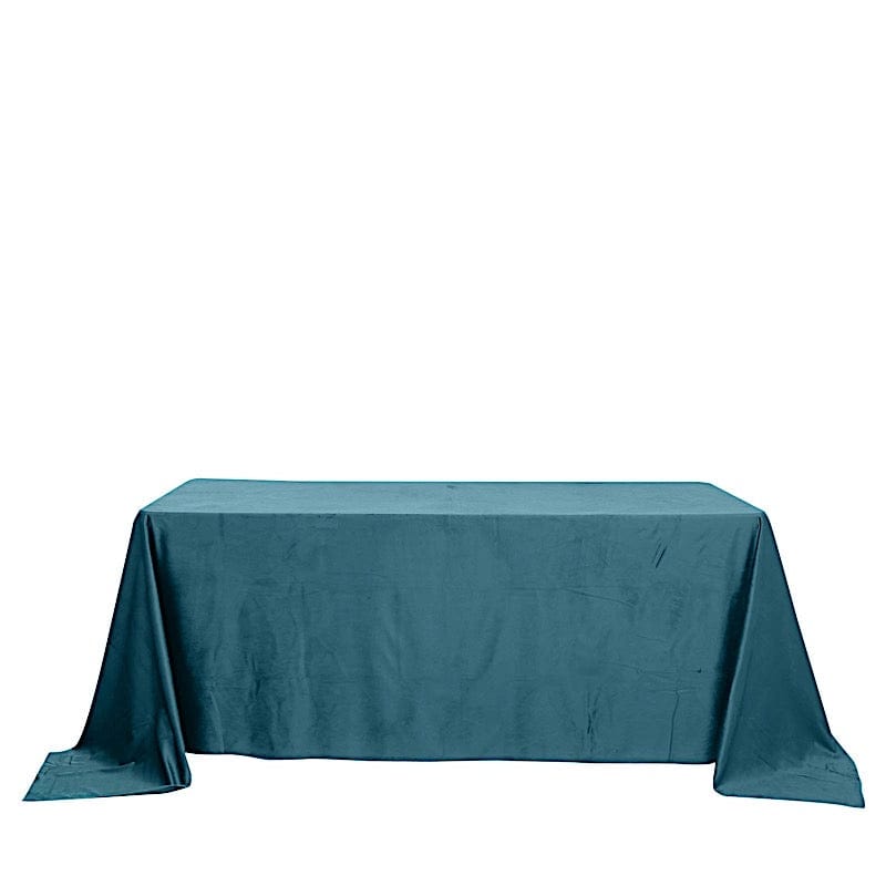 Premium Velvet Rectangular Tablecloth 90x132 Inches - Elegant Dining Table Cover for Weddings, Parties & Holiday Decor
