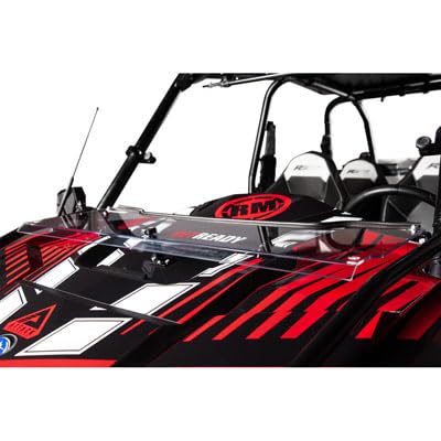 Tusk UTV Hard Coated Hinged Windshield +2-inch for Polaris RZR 4 800 (2010-2014) - Durable Protection for Off-Road Adventures & Trail Riding