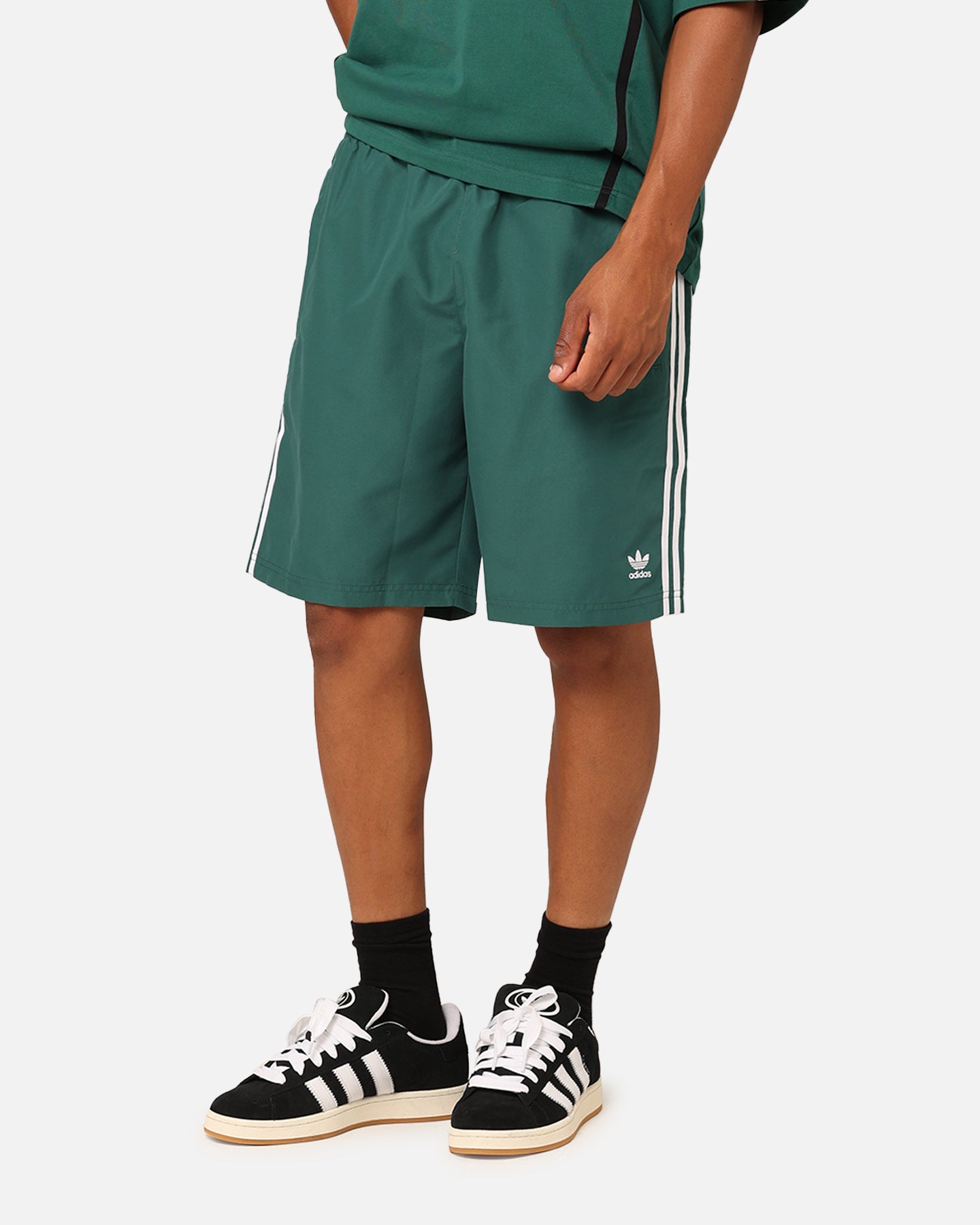 Adidas Oversized Shorts for Men - Collegiate Green Athletic Running Shorts | Comfortable Workout & Lounge Wear for Gym, Jogging, and Casual Outfits