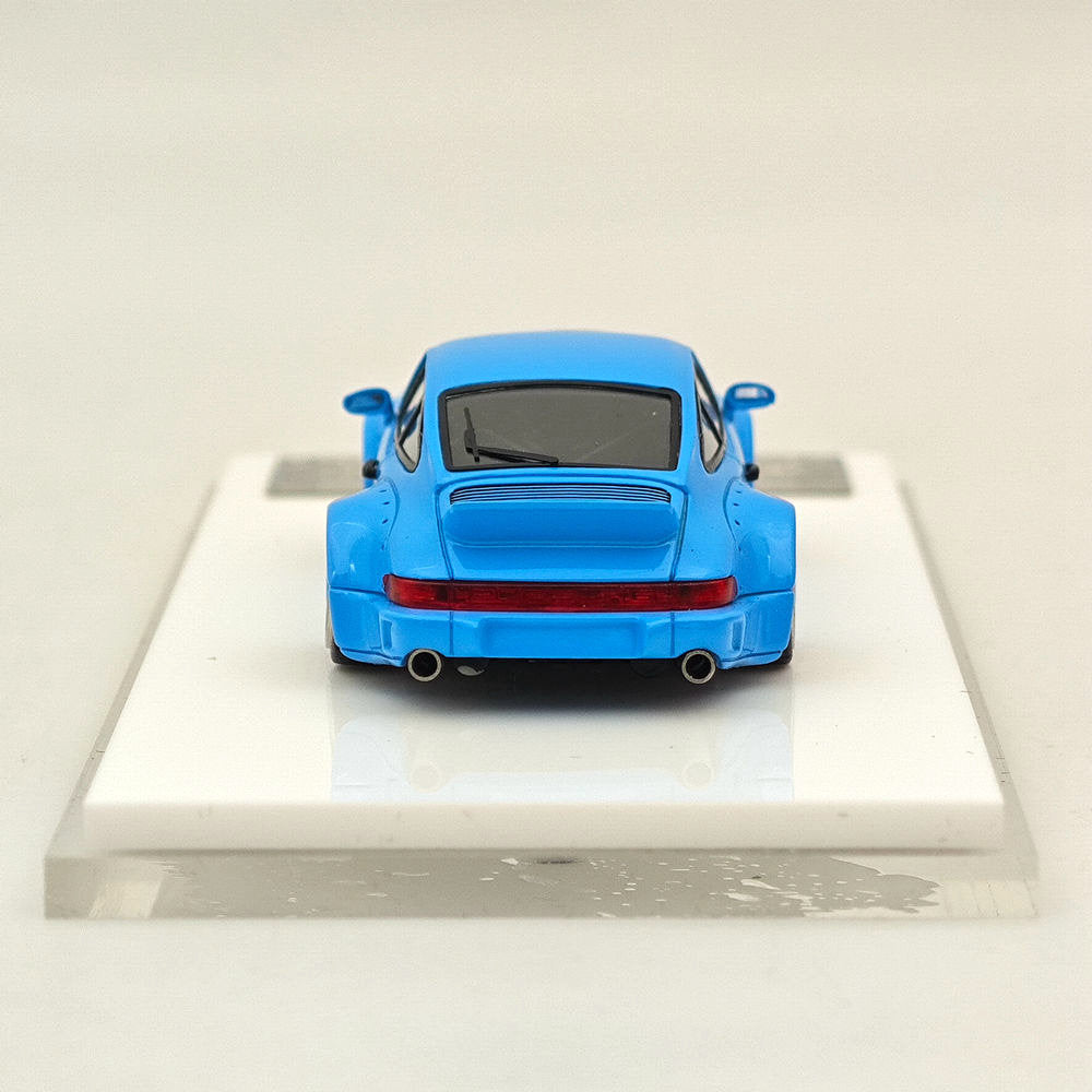 XKE 1/64 Scale Porsche 964 RWB RAUH Welt BEGRIFF Blue Resin Diecast Model Car - Limited Edition Collectible Toy for Display & Gift Giving - Perfect for Car Enthusiasts, Model Collectors, and Home/Office Decoration