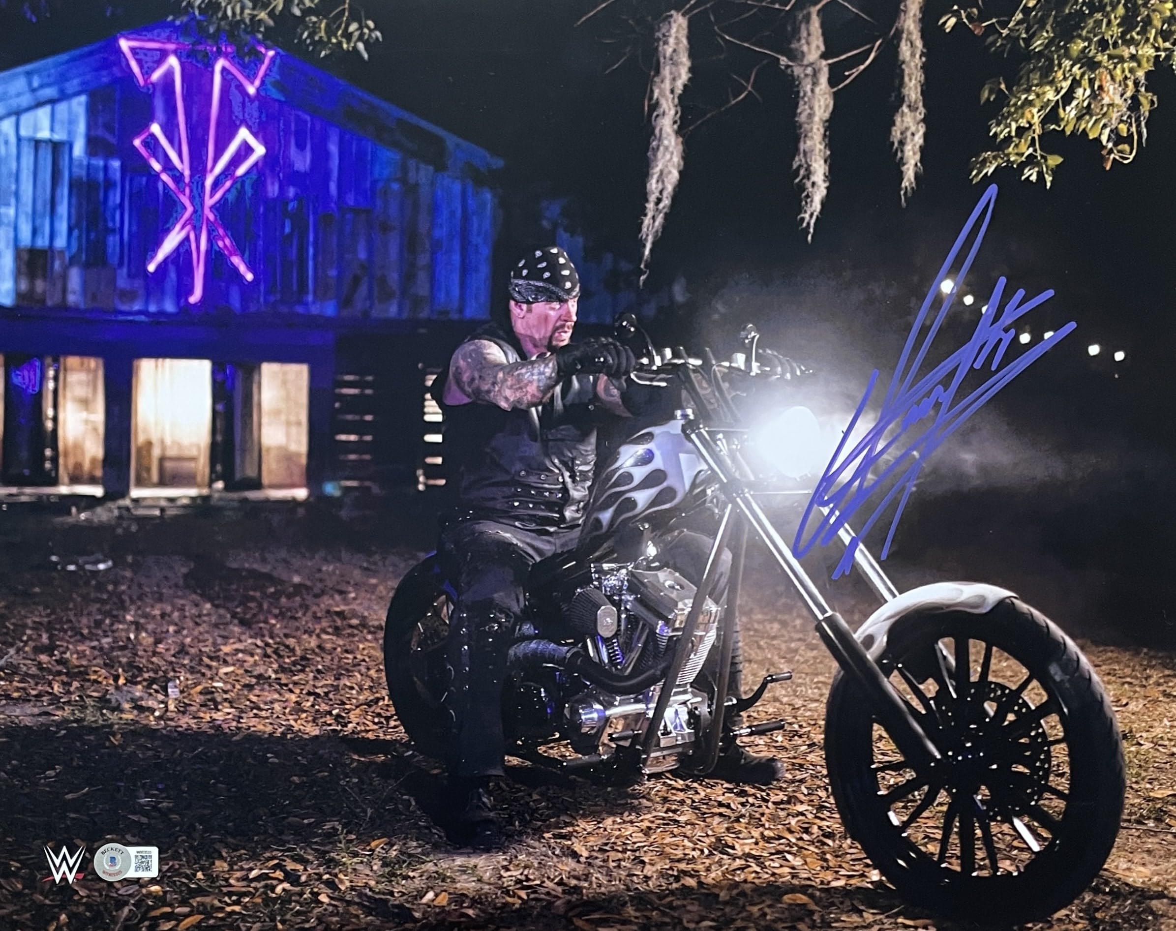 The Undertaker Autographed WWE 16x20 Photo - Beckett Certified - Perfect for Wrestling Memorabilia Collections & Man Cave Decor
