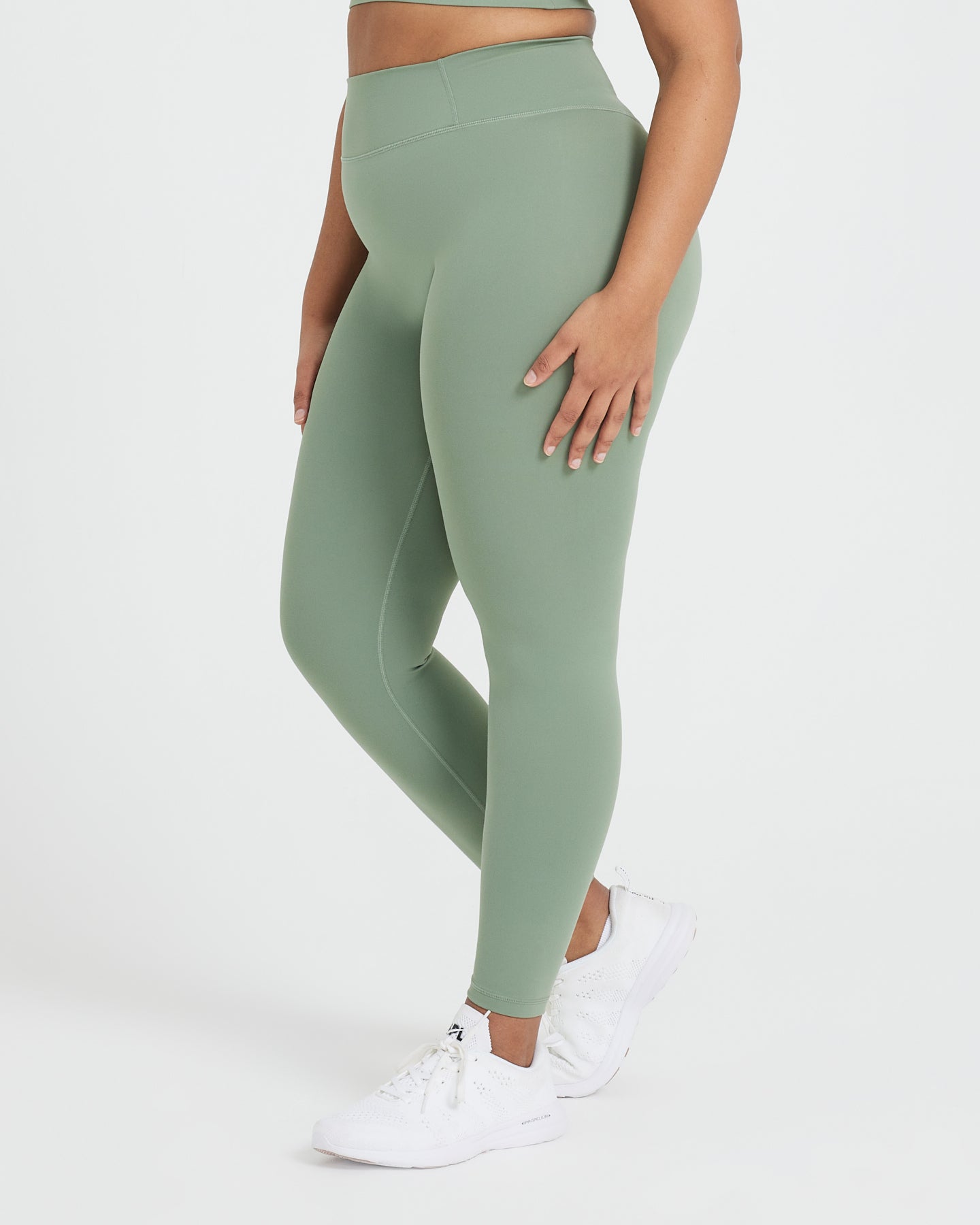 Timeless High Waist Yoga Leggings for Women - Soft & Stretchy Sage Green Workout Pants | Perfect for Yoga, Gym, Running & Lounge Wear