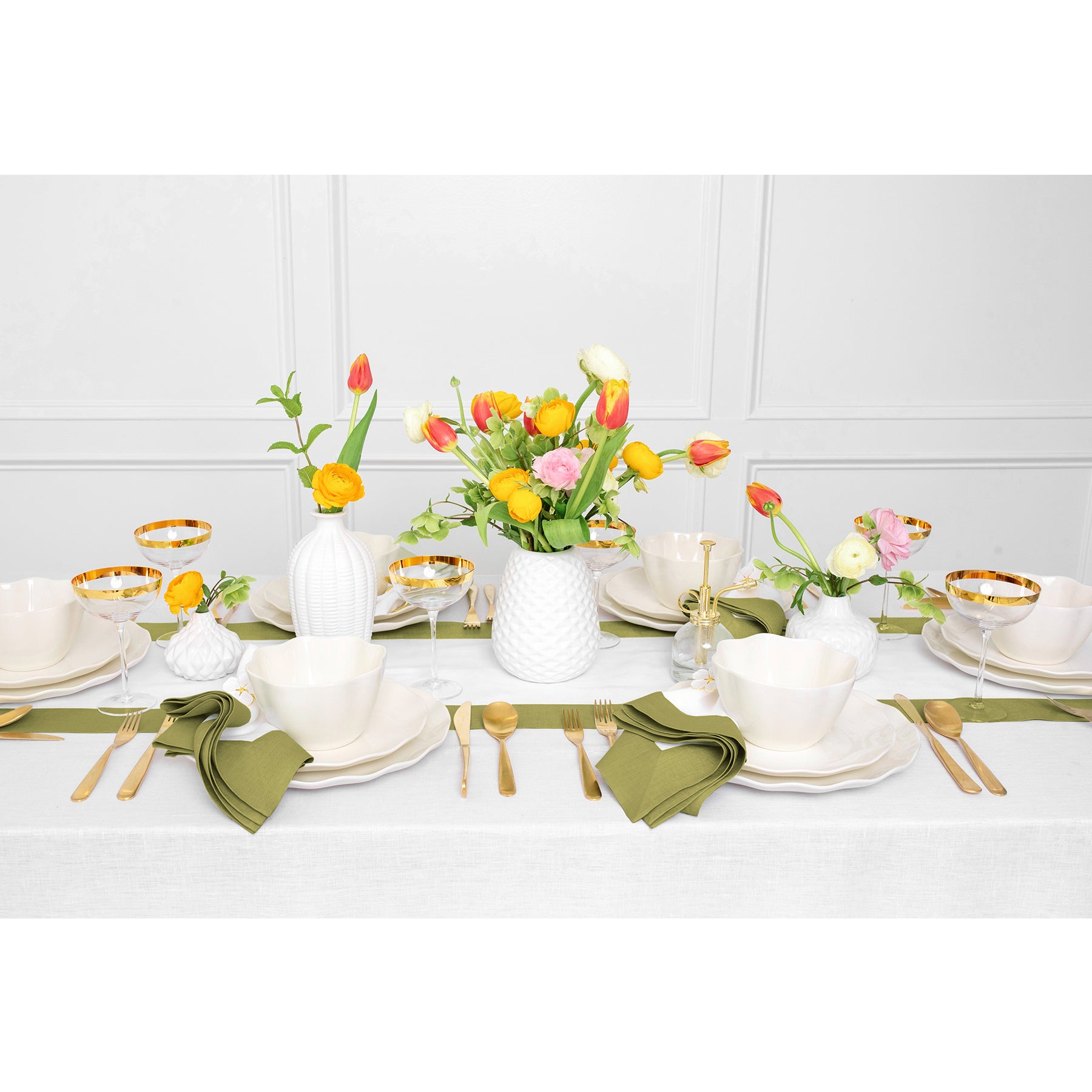 Elegant Contempo Table Runner - Premium Cotton Linen Blend for Dining Room Decor, Wedding, and Holiday Table Settings