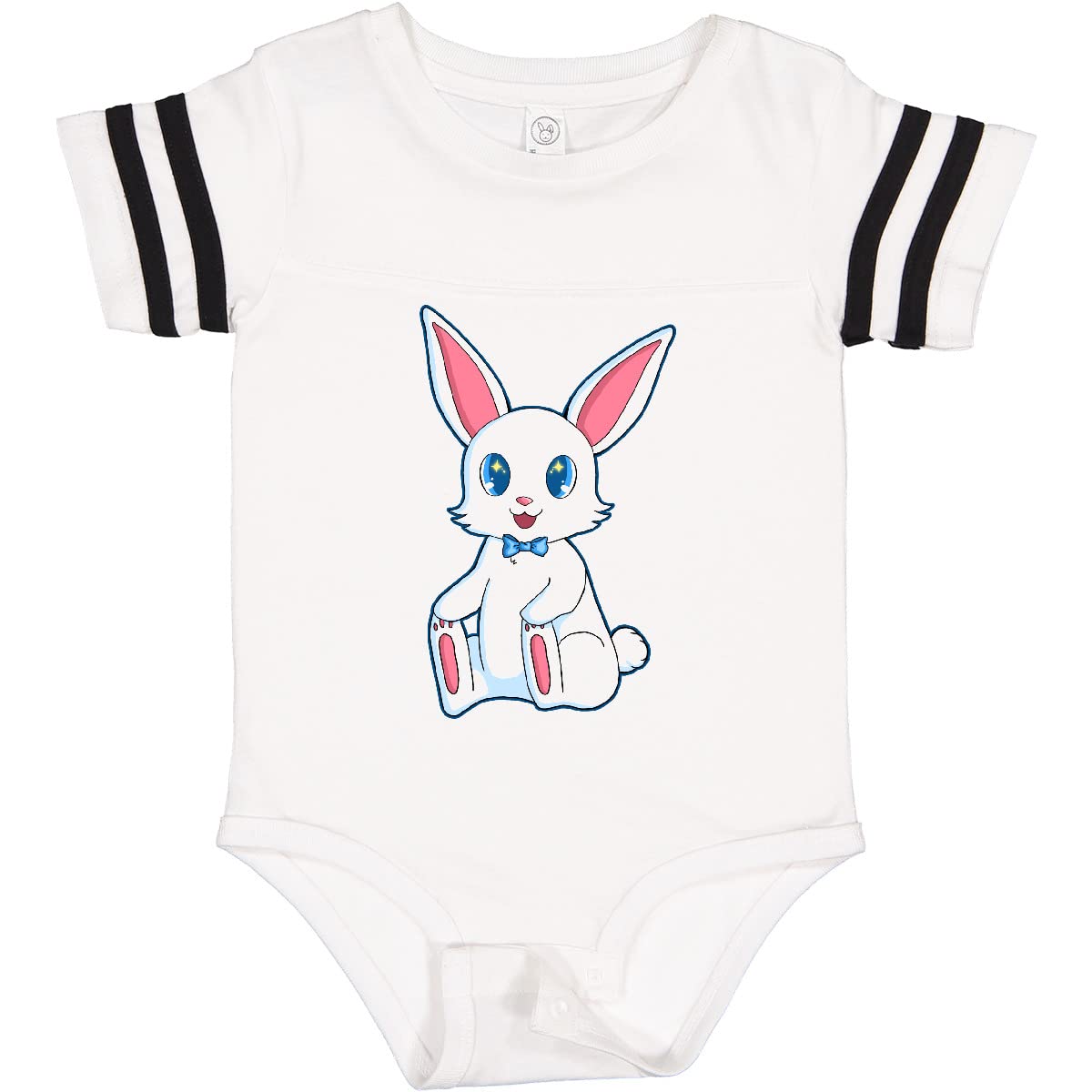 Inktastic Happy Easter Boy Bunny in Blue Baby Bodysuit - Cute Easter Outfit for Baby Boys, Soft Cotton Infant Onesie - Perfect for Easter Photos, Family Gatherings & Holiday Celebrations