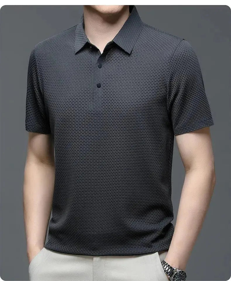 Men's Short Sleeve Polo Shirt - Breathable Cotton Casual Top for Golf, Work & Everyday Wear | Loop Up Brand