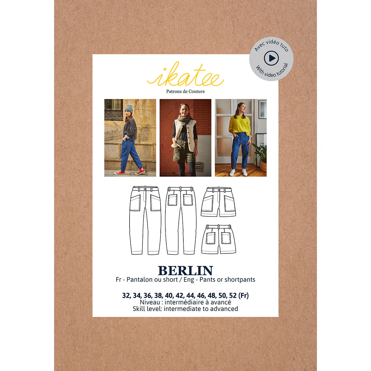 Berlin Pants & Shorts Sewing Pattern - DIY Women's Casual Wear for Summer & Travel | Perfect for Home Sewing Projects & Fashion Designers