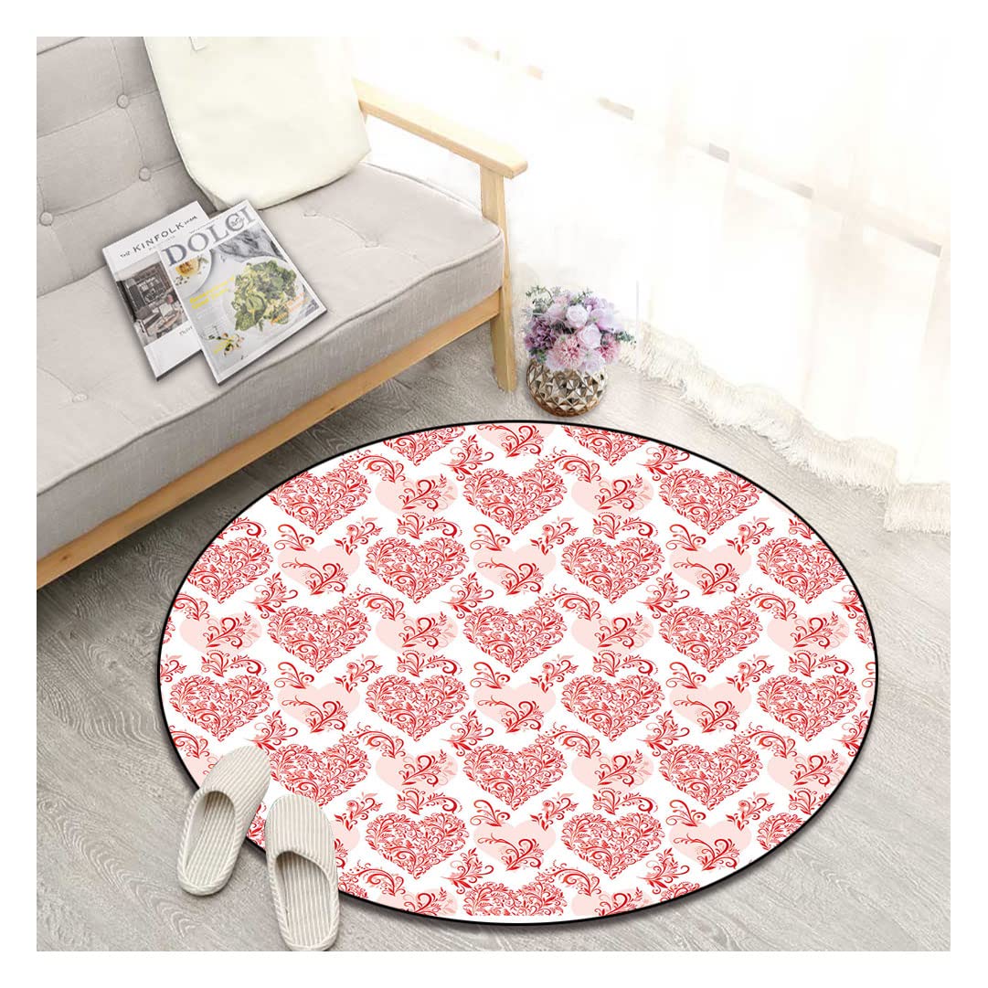 Modern Microfiber Round Area Rug 79
