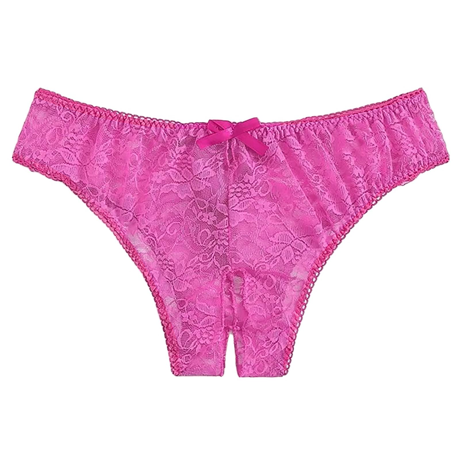 Sexy Lace Cotton Panties for Women - Comfortable Briefs & Thong Underwear with Open Design, Soft G-String Panty for Everyday Wear or Special Occasions