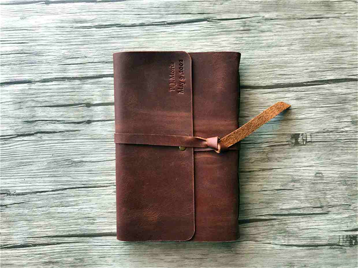 Handmade Leather Embossed Journal - Premium Writing Notebook for Men & Women - Perfect for Travel, Journaling, and Gift Giving