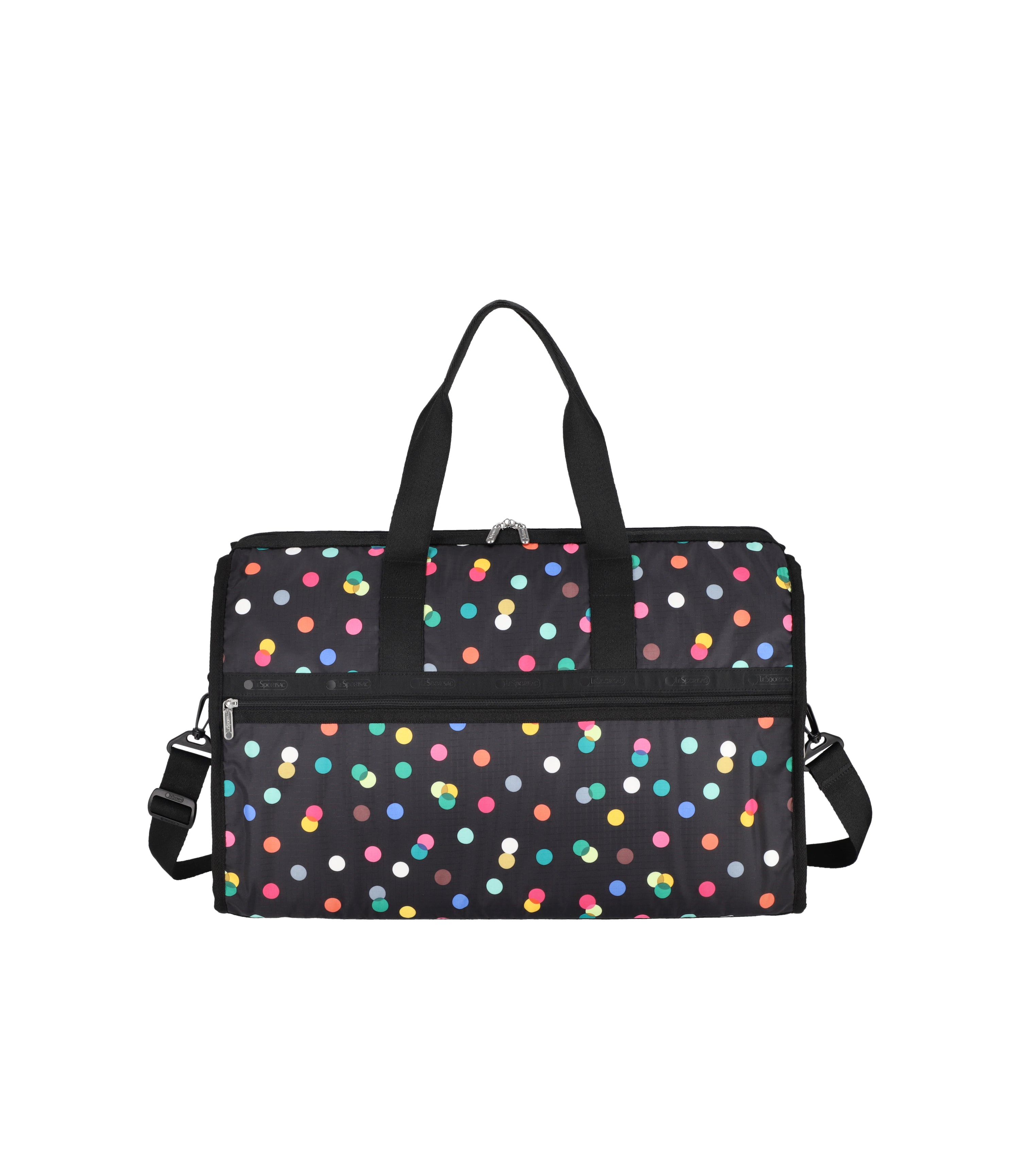Multicolor Dots Black print