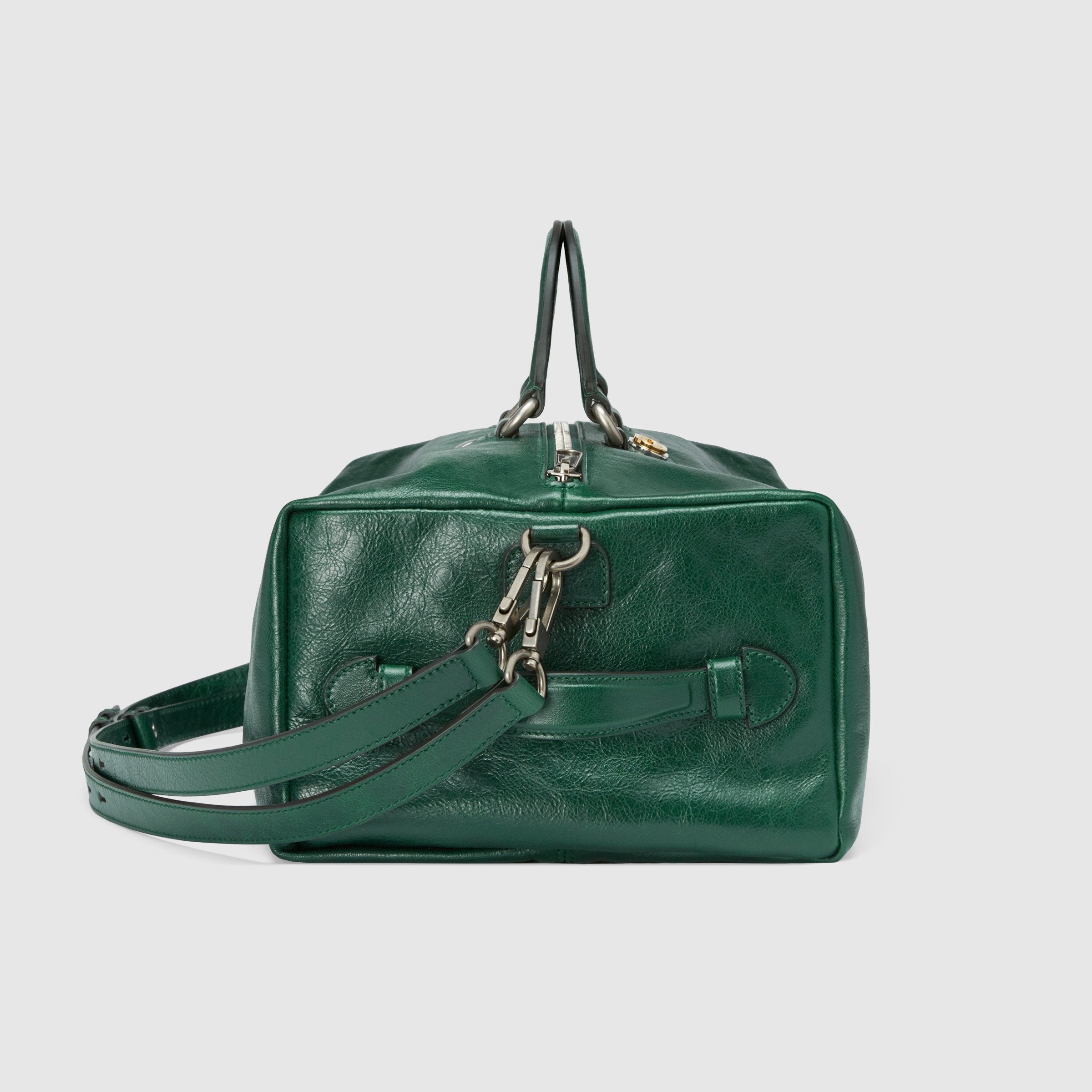Gucci Soft Leather Backpack for Women & Men - Dark Green Luxury Designer Backpack for Travel, Work & Everyday Use