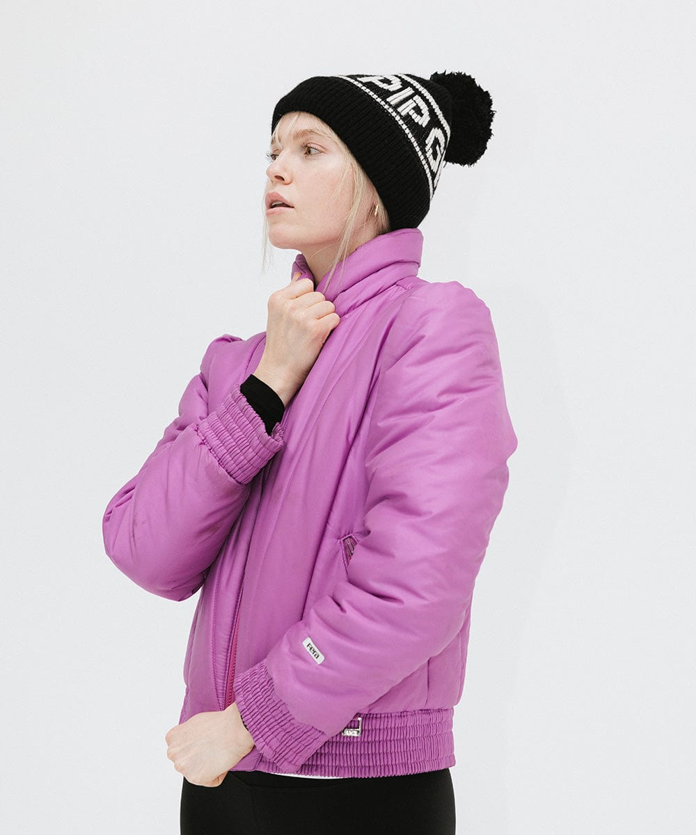 Jane Retro Pom Beanie - Soft Winter Knit Hat with Faux Fur Pom for Women & Girls - Perfect for Skiing, Snowboarding & Cold Weather Fashion