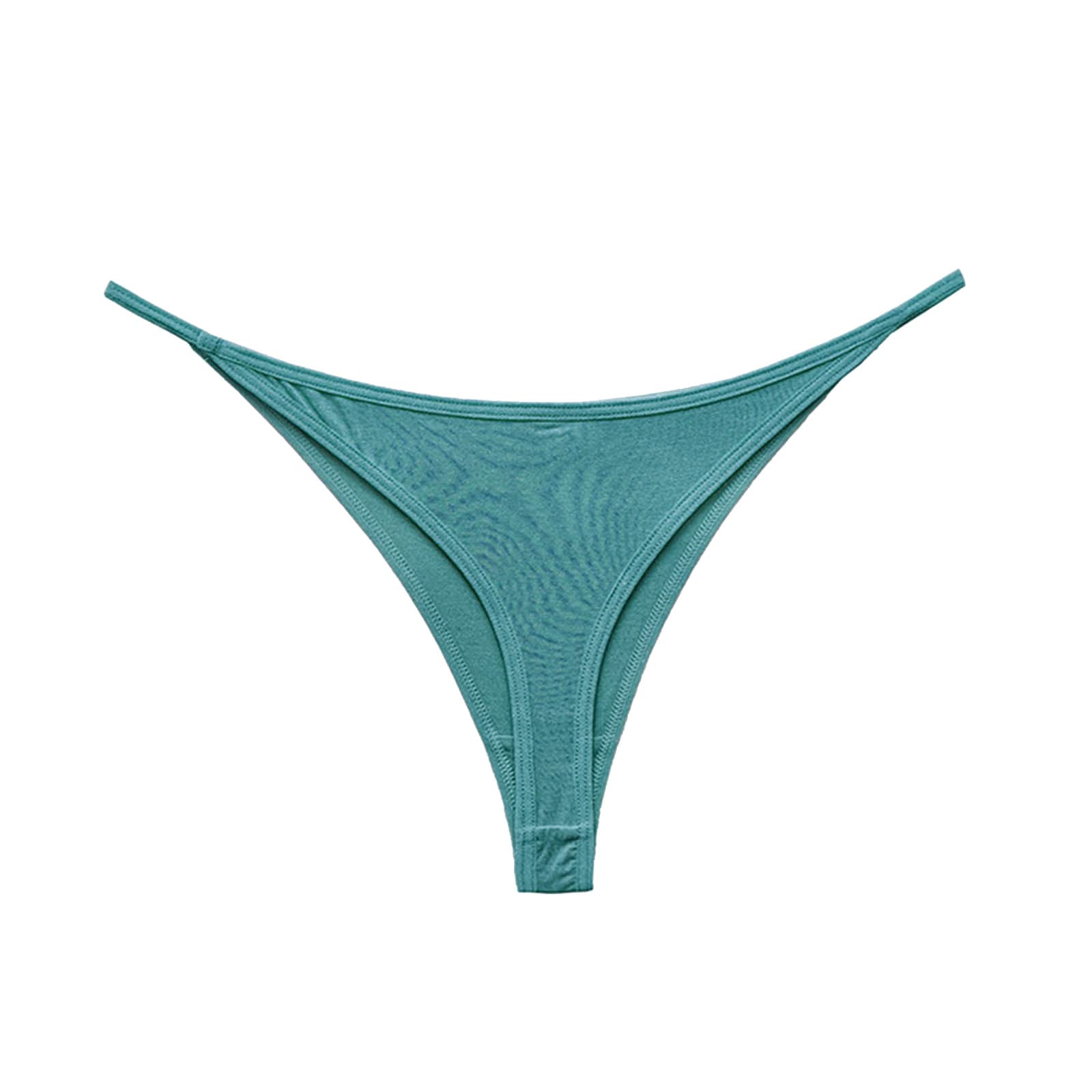 Seamless Cotton Thongs for Women - Low Waist Comfortable Underwear - Solid Color Briefs - Perfect for Everyday Wear, Yoga & Lounge