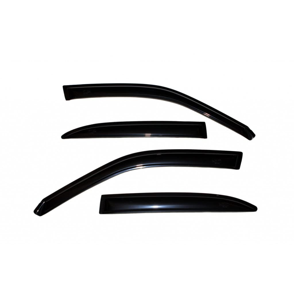 AVS Smoke Window Deflectors for 1998-2002 Mazda 626 - Outside Mount Vent Visors (4-Piece Set) | 94145 | Reduce Wind Noise & Rain Protection While Driving