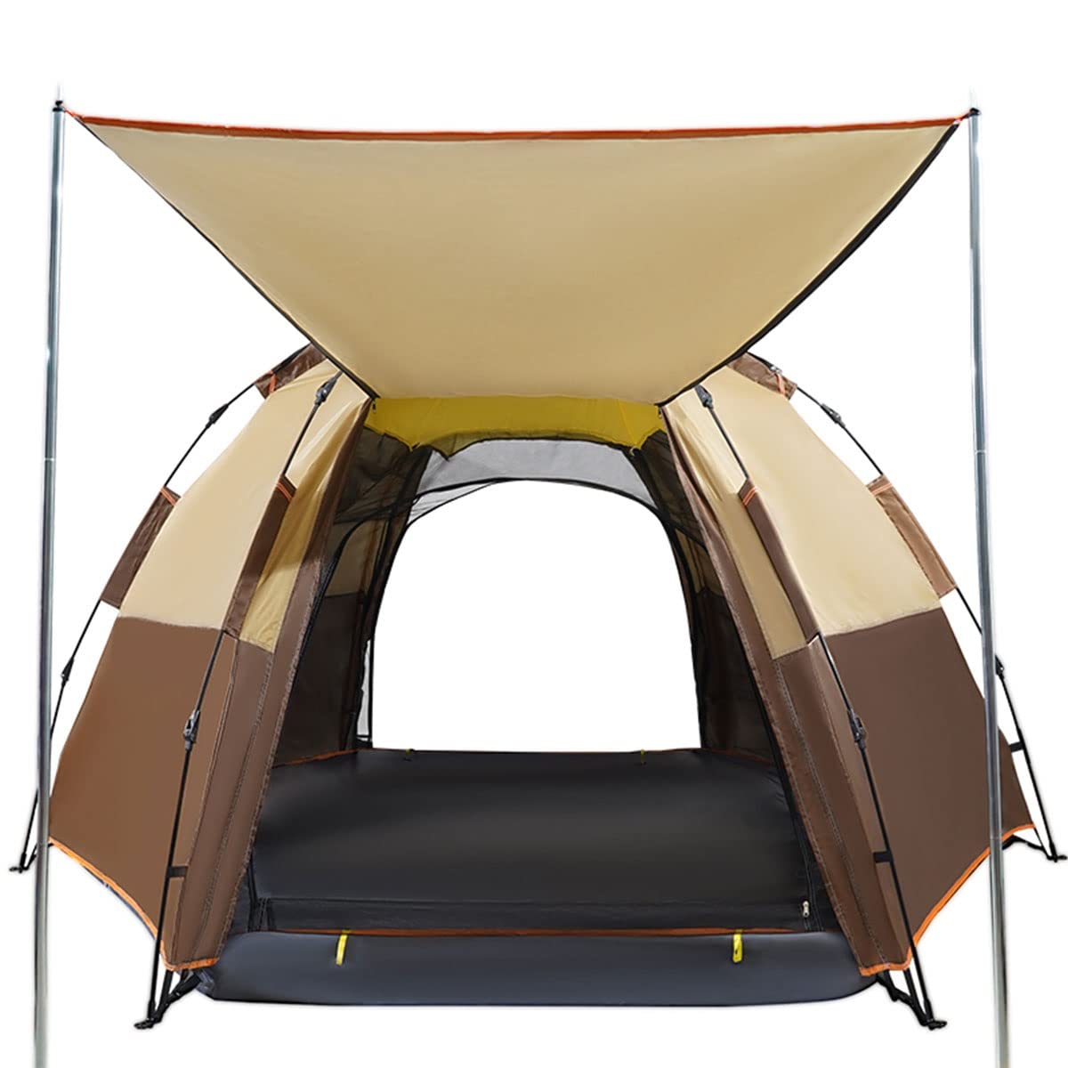 3-5 Person Waterproof Instant Camping Tent with Removable Rainfly - Family Portable Automatic Setup Tent for Outdoor Adventures, Hiking & Mountaineering | Perfect for Family Camping Trips, Backpacking & Emergency Shelter