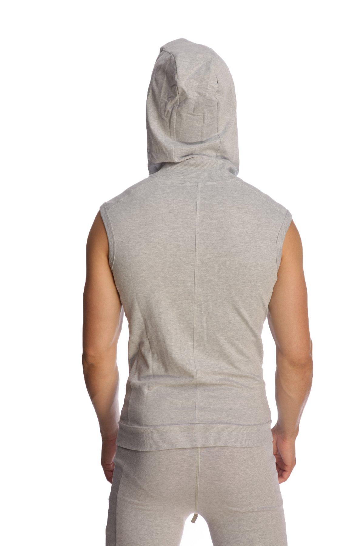 4th Men's Sleeveless Hoodie - Modal French Terry Workout Top for Yoga, Gym & Resort Wear | Made in USA | Stretch Fit European Style | Perfect for Fitness Training & Beach Vacations