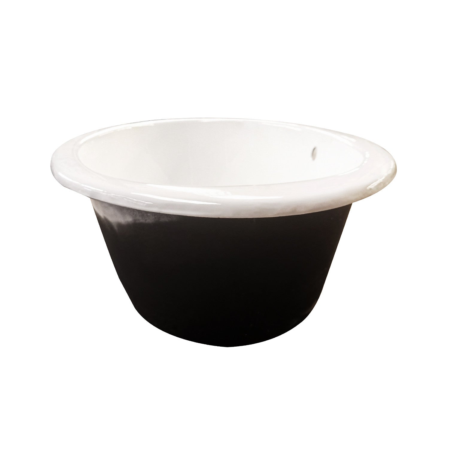 Aqua Eden 57 Inch White Cast Iron Oval Drop-In Bathtub with Center Drain - Freestanding Soaking Tub for Luxury Bathroom & Spa Relaxation