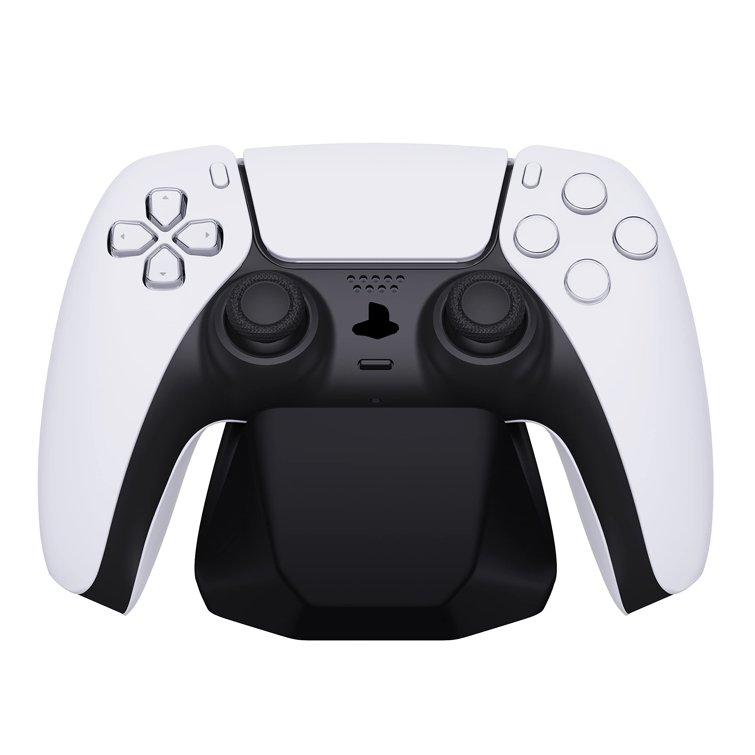 PlayVital Universal Gaming Controller Stand Holder for PS5, PS4, Xbox Series X/S, Xbox One & Nintendo Switch Pro - Black | Compact Desk Organizer for Gaming Accessories | Perfect for Game Room, Bedside & Travel Use