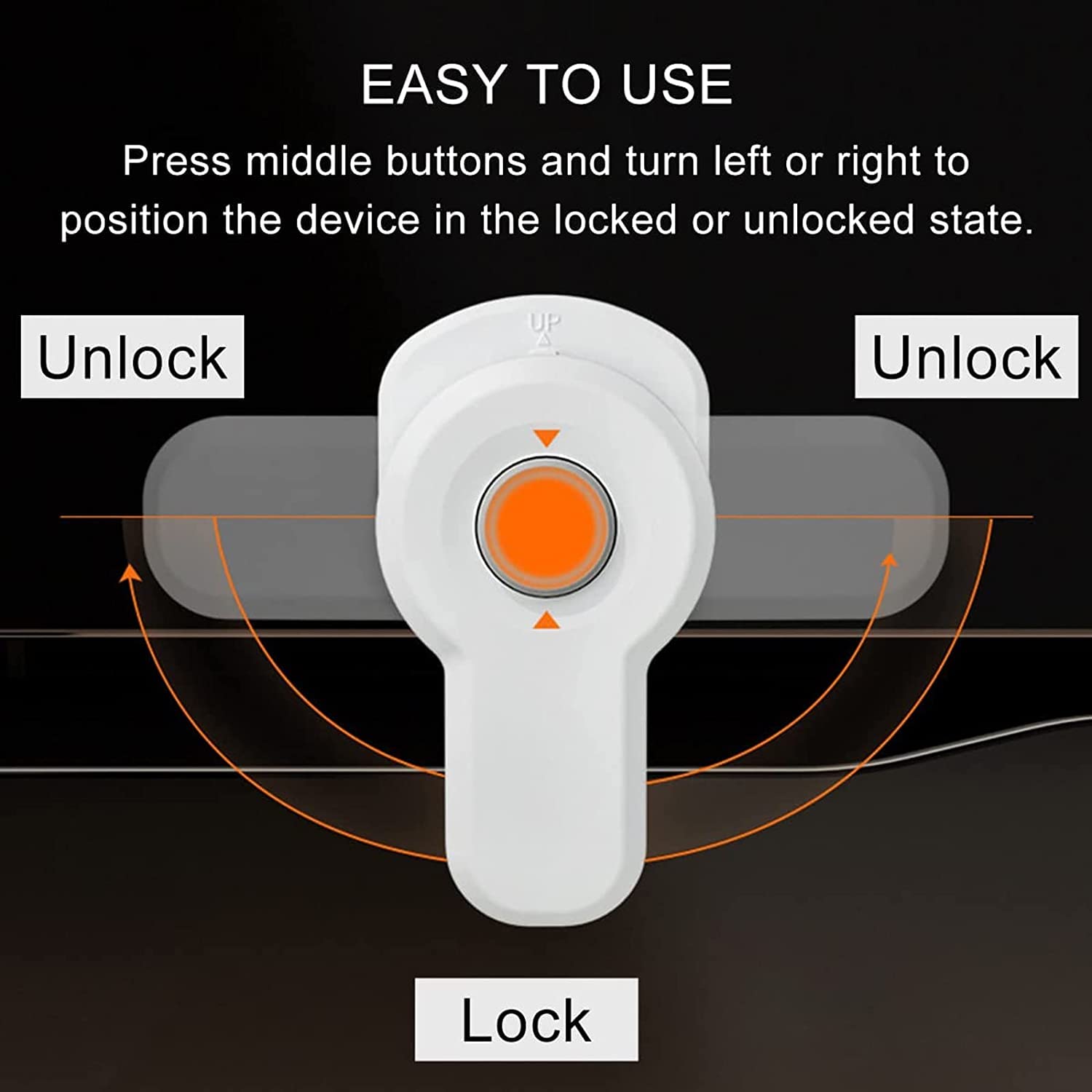 ZERRIOY 2-Pack Child Proof Oven Locks with 3M Adhesive - Heat Resistant Baby Safety Cabinet Locks for Oven, Dishwasher, Drawers & Cabinets - Easy Installation White (Perfect for Childproofing Kitchens & Homes)
