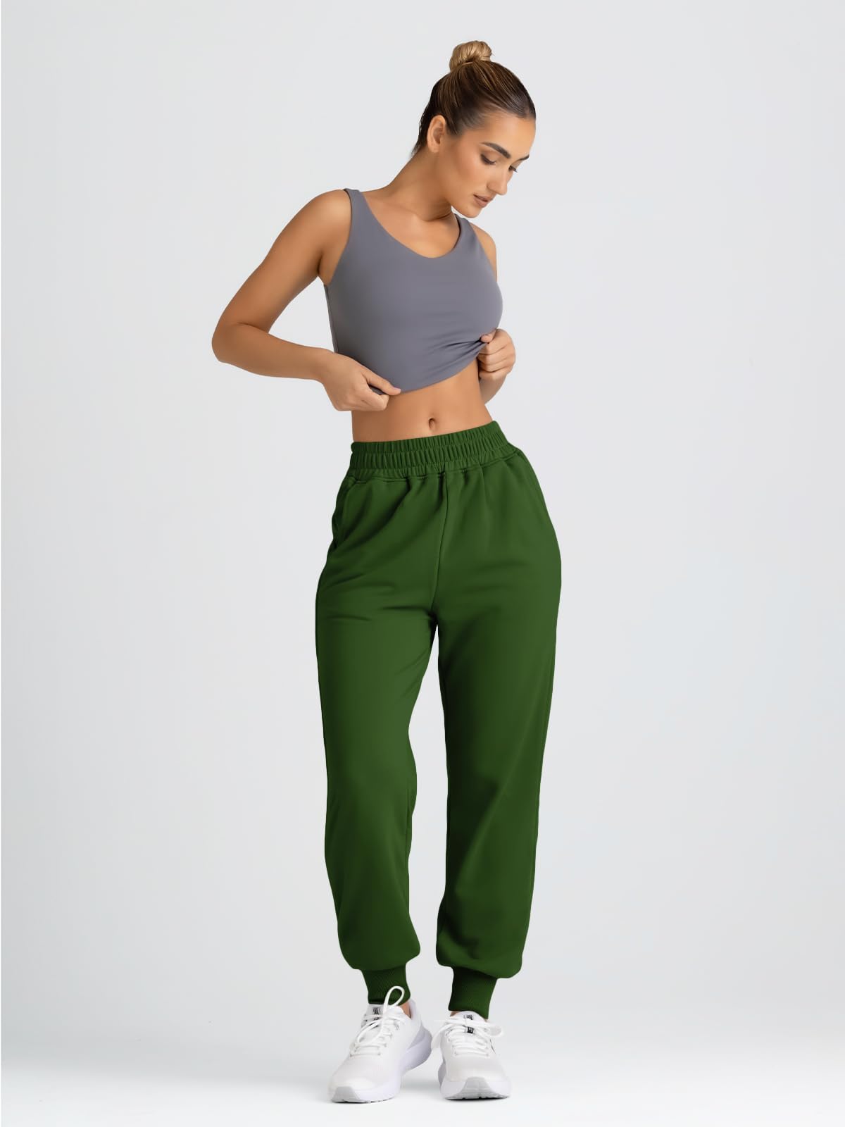 Yovela Women's High Waisted Baggy Sweatpants - Y2K Aesthetic Casual Joggers with Pockets, Warm Fleece Lounge Pants for Fall Fashion | Perfect for Workout, Yoga, Travel & Cozy Home Wear