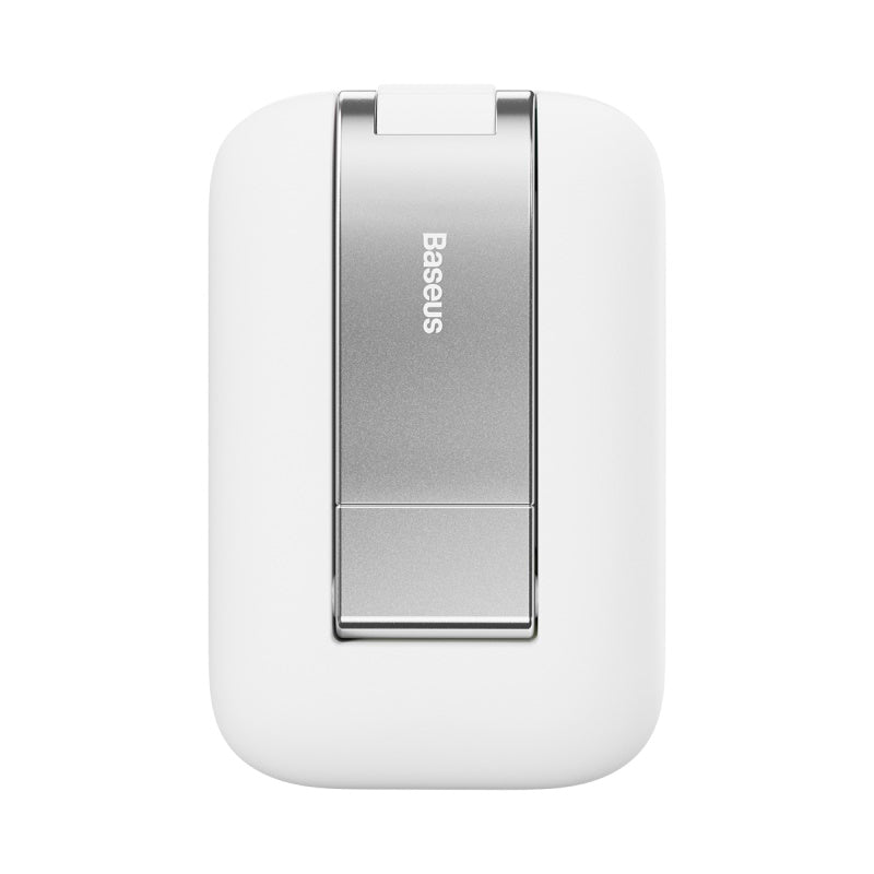 Baseus Foldable Phone Stand Holder - Adjustable & Portable, White - Perfect for Desk, Bed, Travel & Video Calls