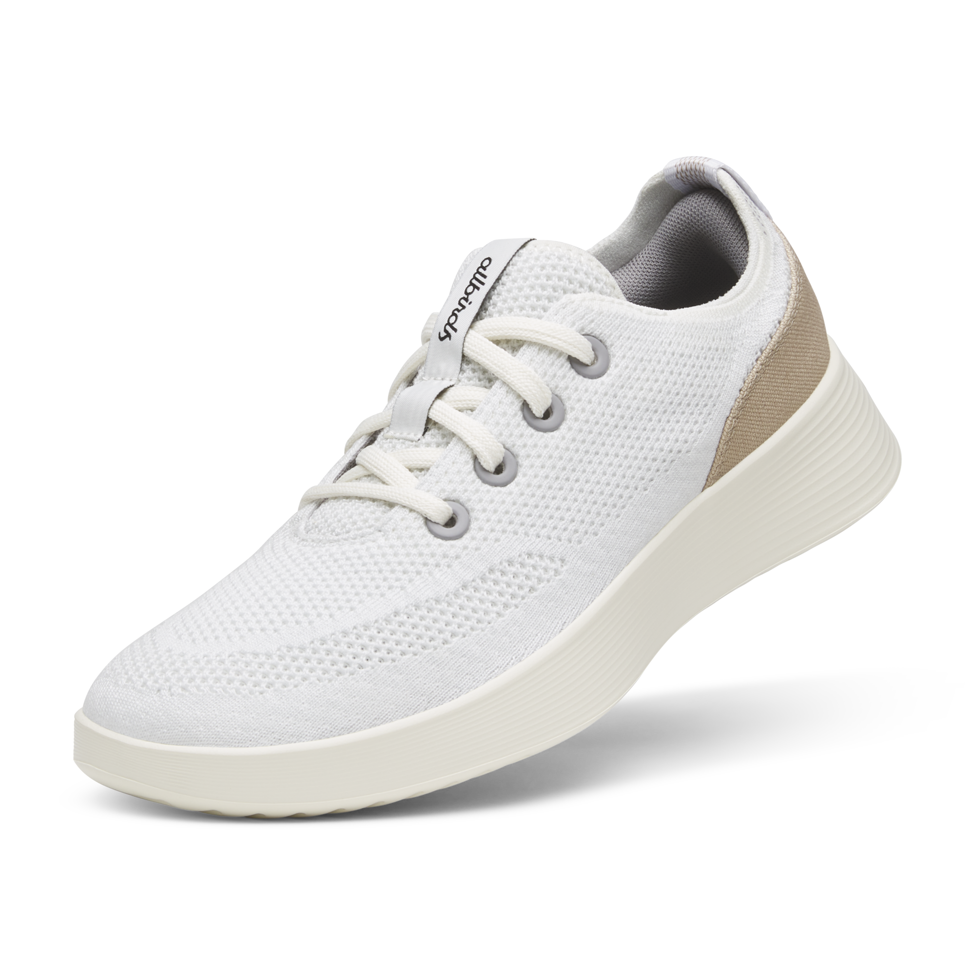 Women's Tree Runner Go Sneakers - Blizzard/Light Khaki with Natural White Sole | Eco-Friendly Running Shoes for Women | Perfect for Trail Running, Gym Workouts & Everyday Comfort