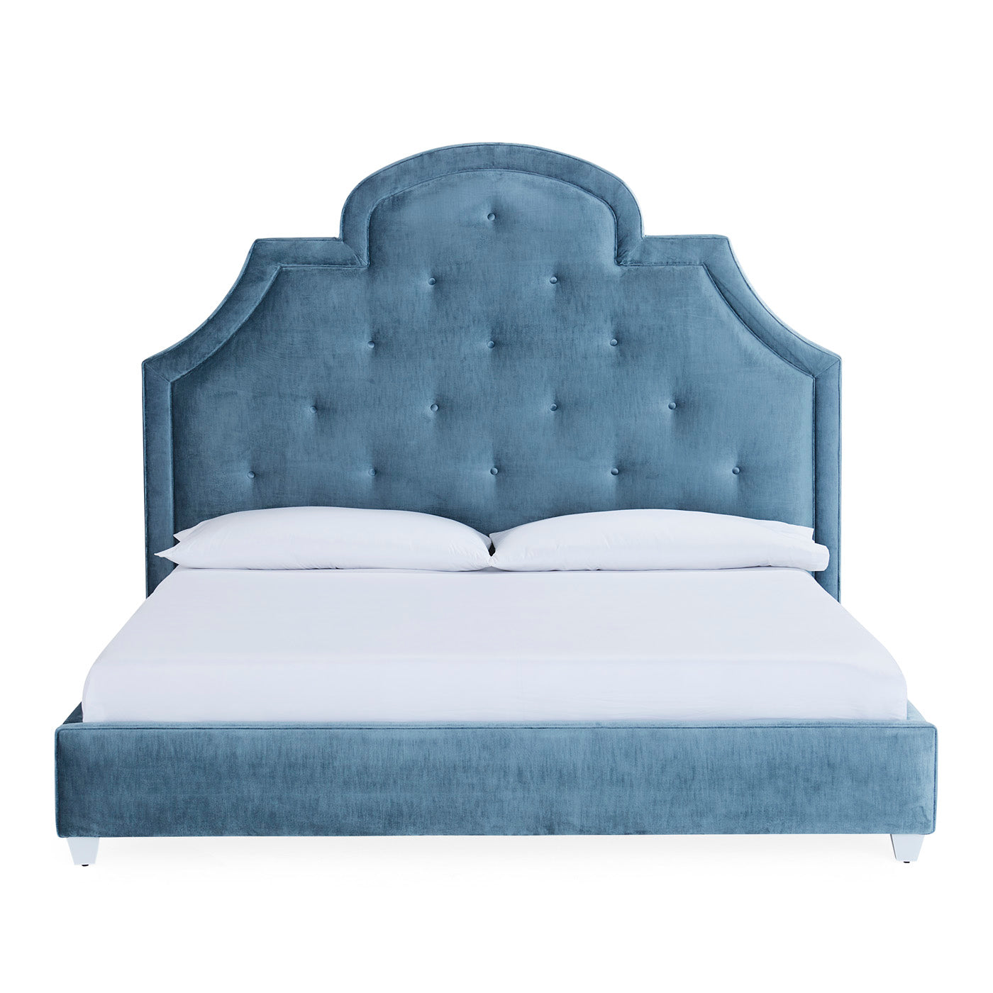 Woodhouse King Bed Frame - Solid Wood Platform Bed with Headboard - Perfect for Master Bedroom & Guest Room Decor