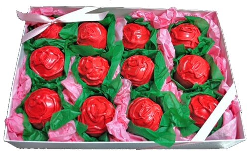 Luxury Rose Design Chocolate Truffles Gift Box - Elegant Gourmet Treats for Valentine's Day, Anniversary & Romantic Gifts