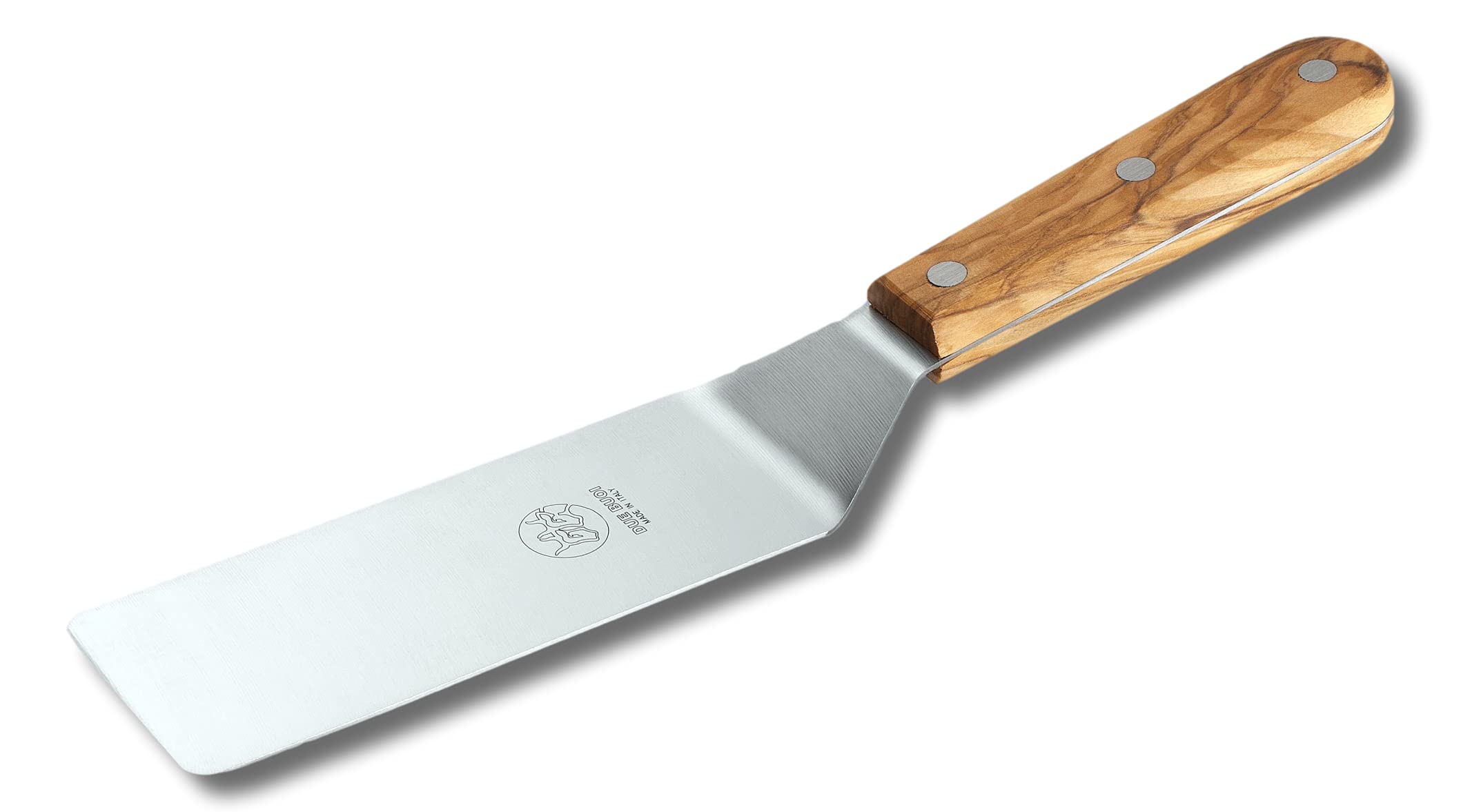 Narrow Spatula with Olive Wood Handle & Stainless Steel Rivets - 2